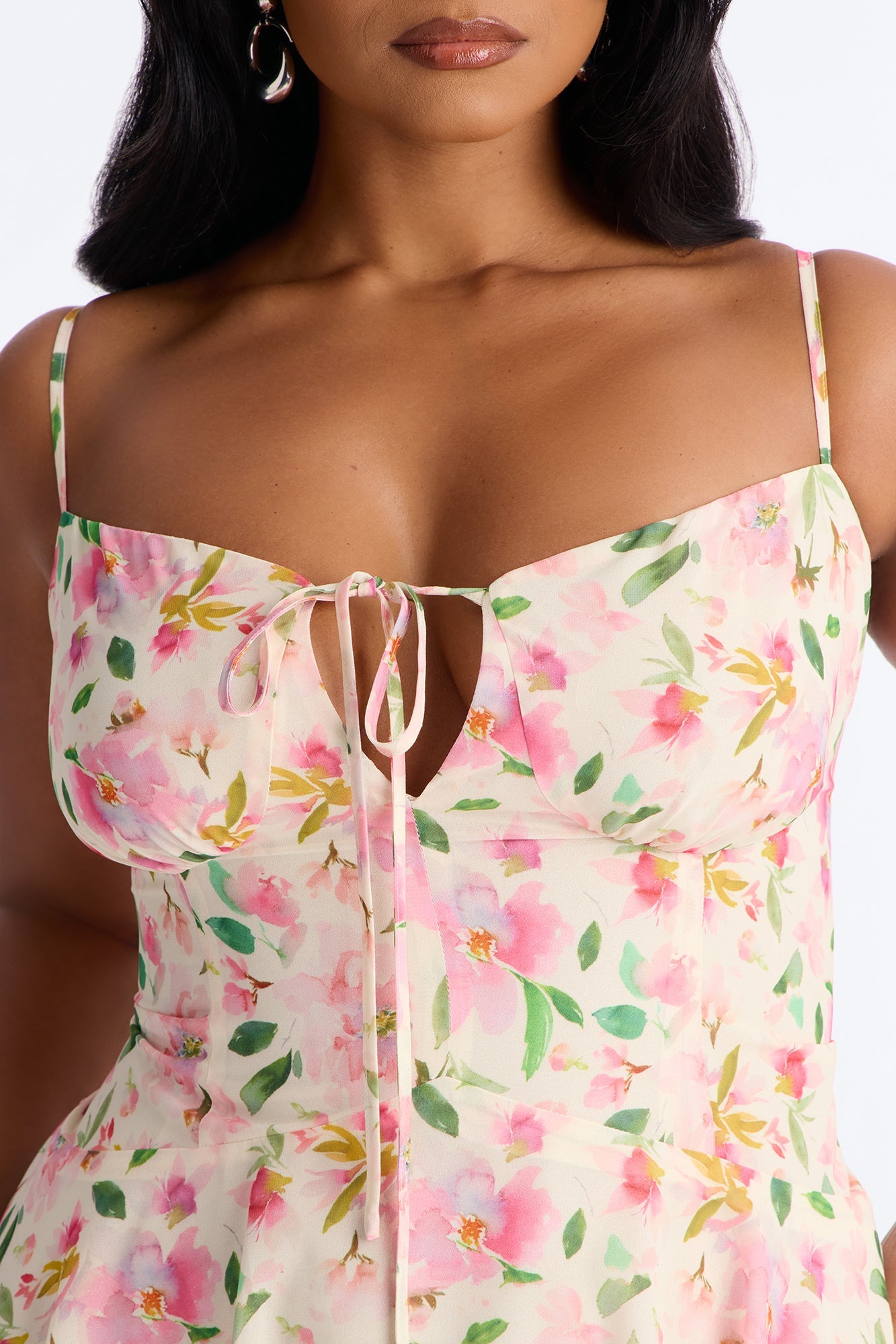 Christie Floral Mini Dress - Pink/combo