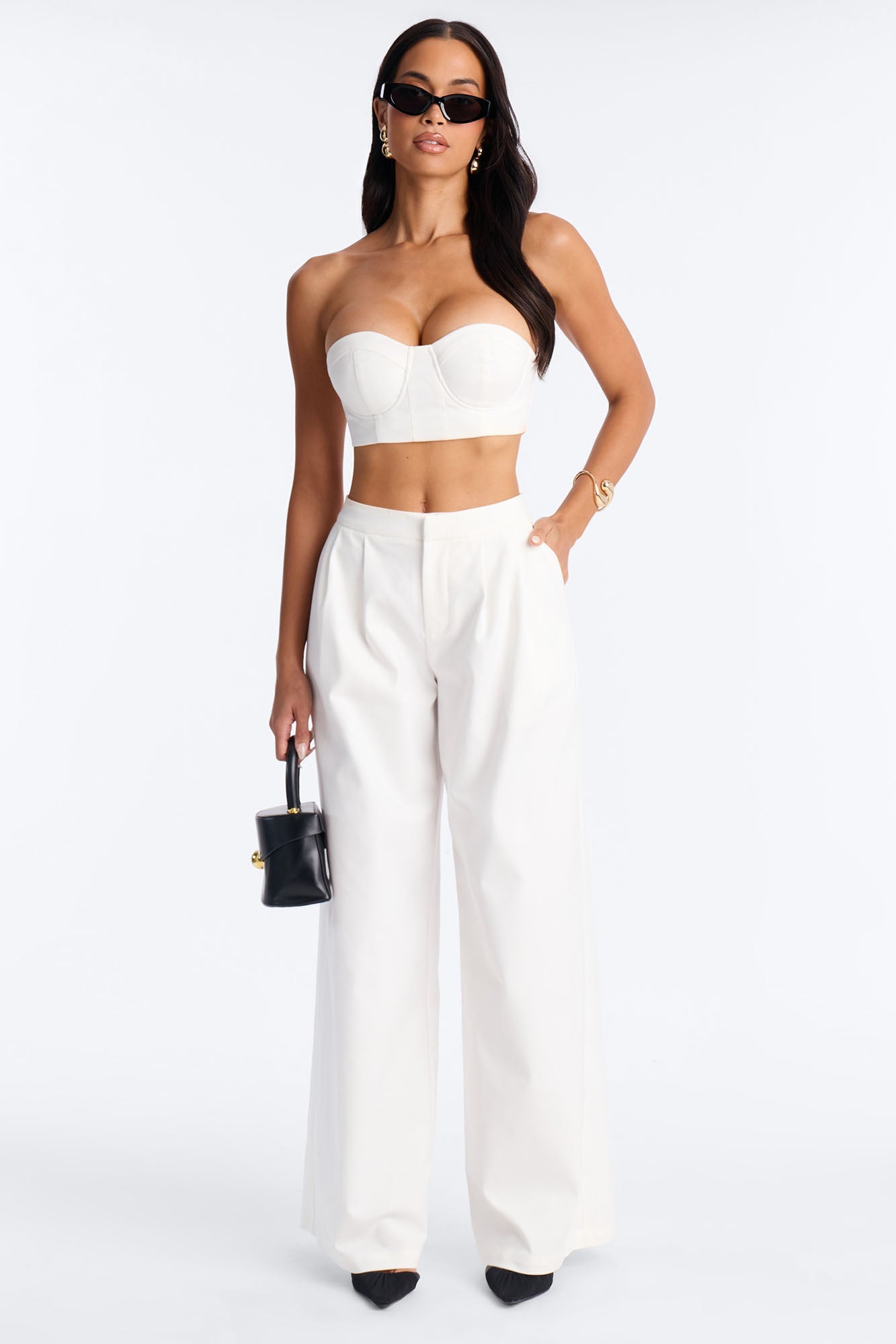 Nyxie Trouser Pant Set - White