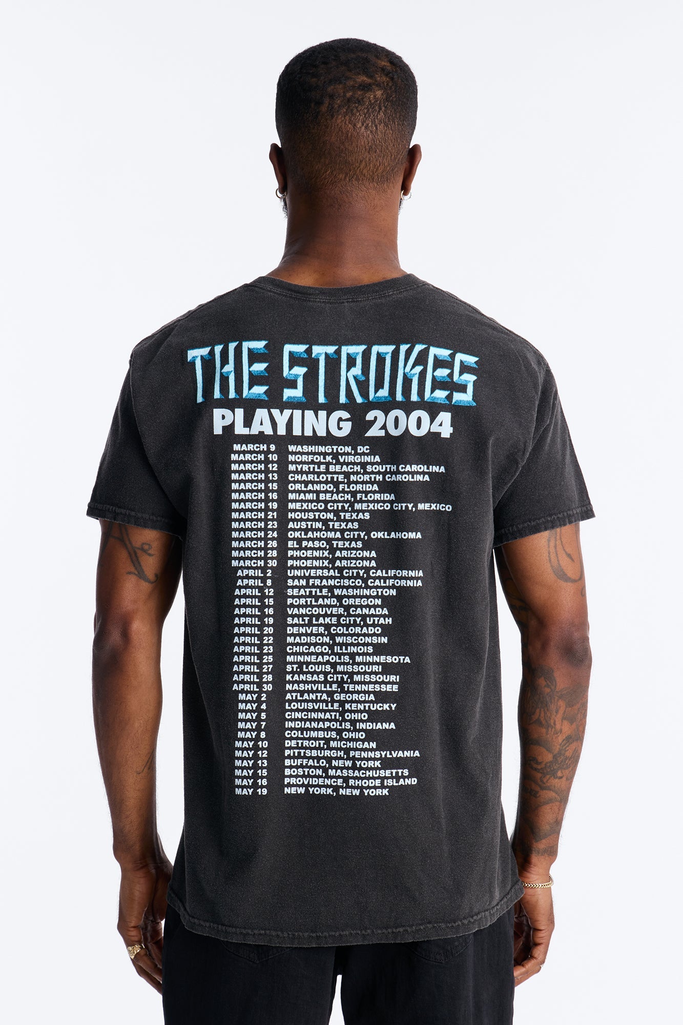 The Strokes Tour 2004 Short Sleeve Tee - Black