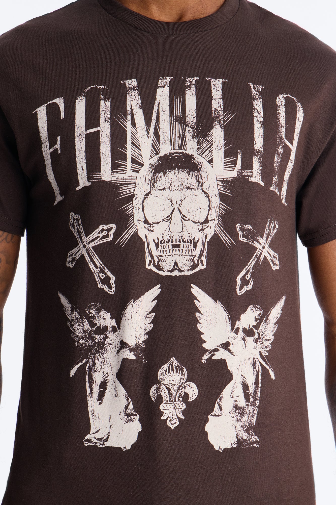 La Familia Angels Short Sleeve Tee - Brown