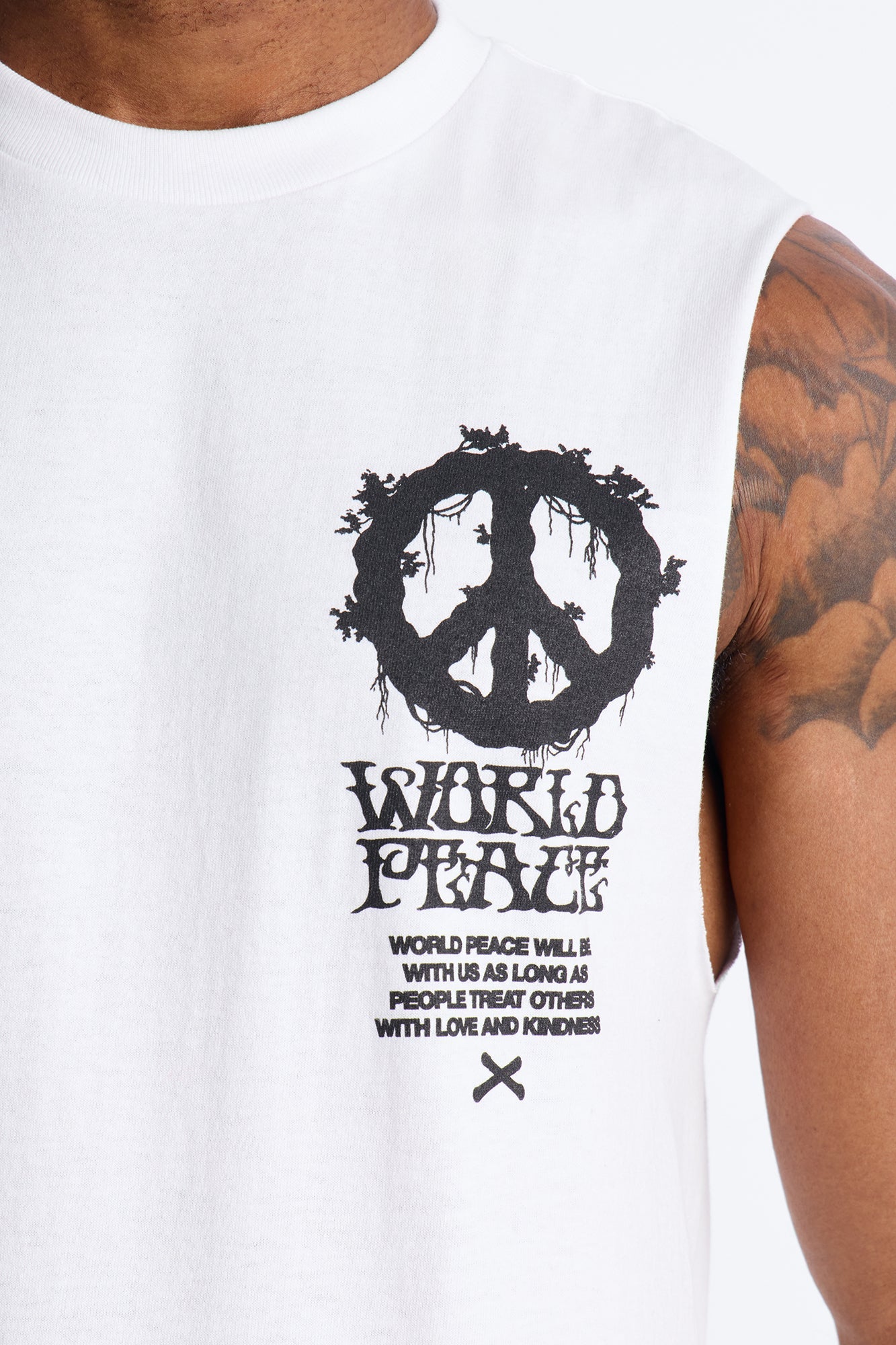 World Peace Muscle Tee - White
