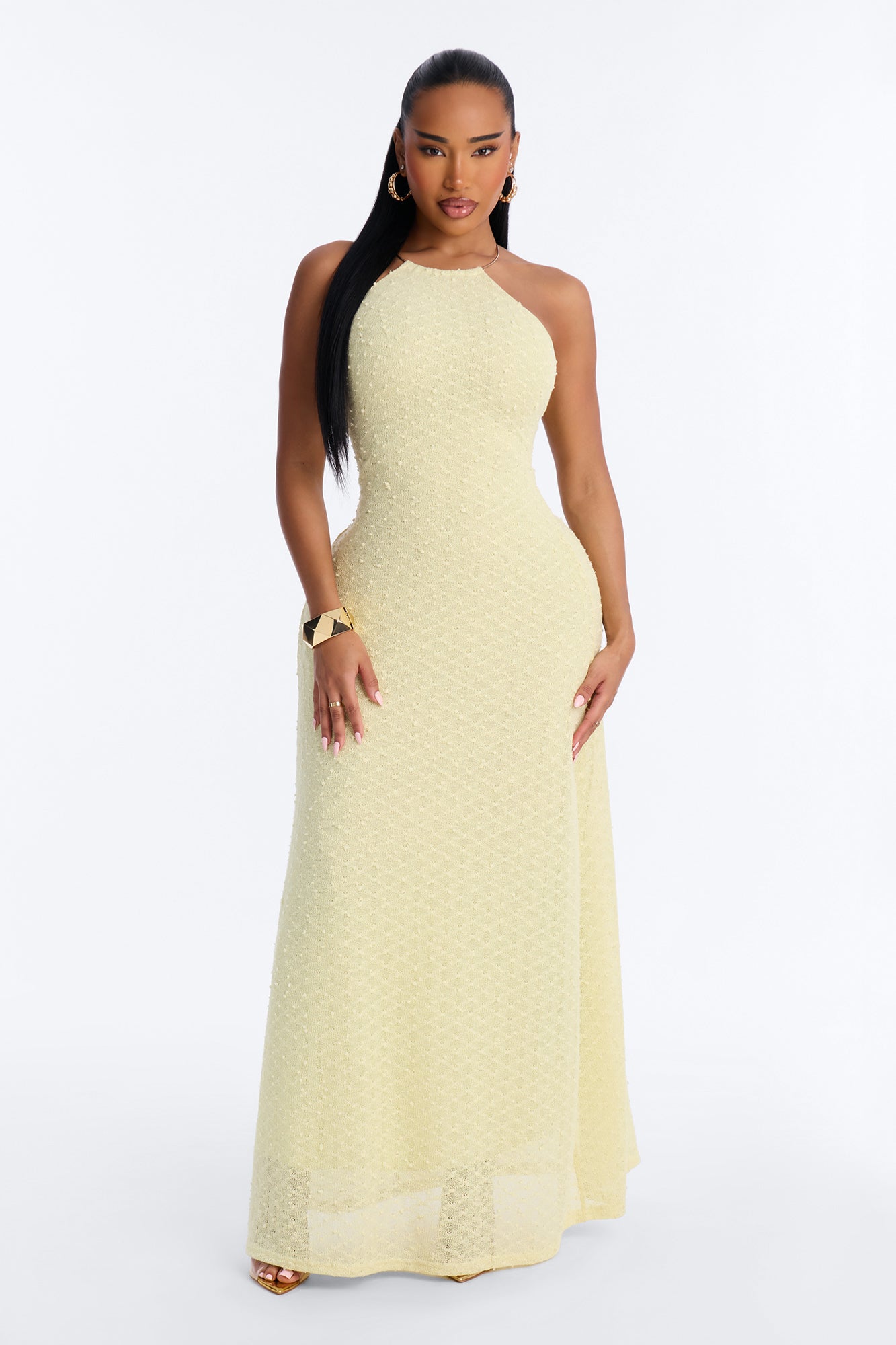 Caribbean Shores Maxi Dress - Yellow NEWFASHIONEDGE