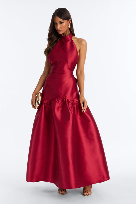 Absolute Stunner Bow Gown - Red