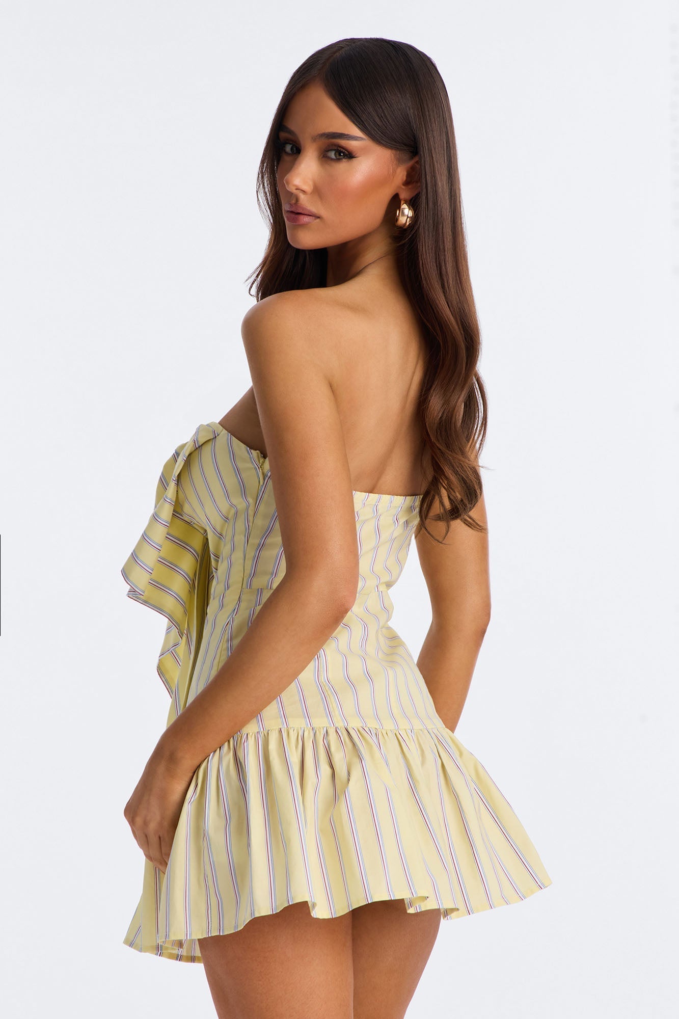 Sunny Strapless Poplin Mini Dress - Butter Yellow NEWFASHIONEDGE