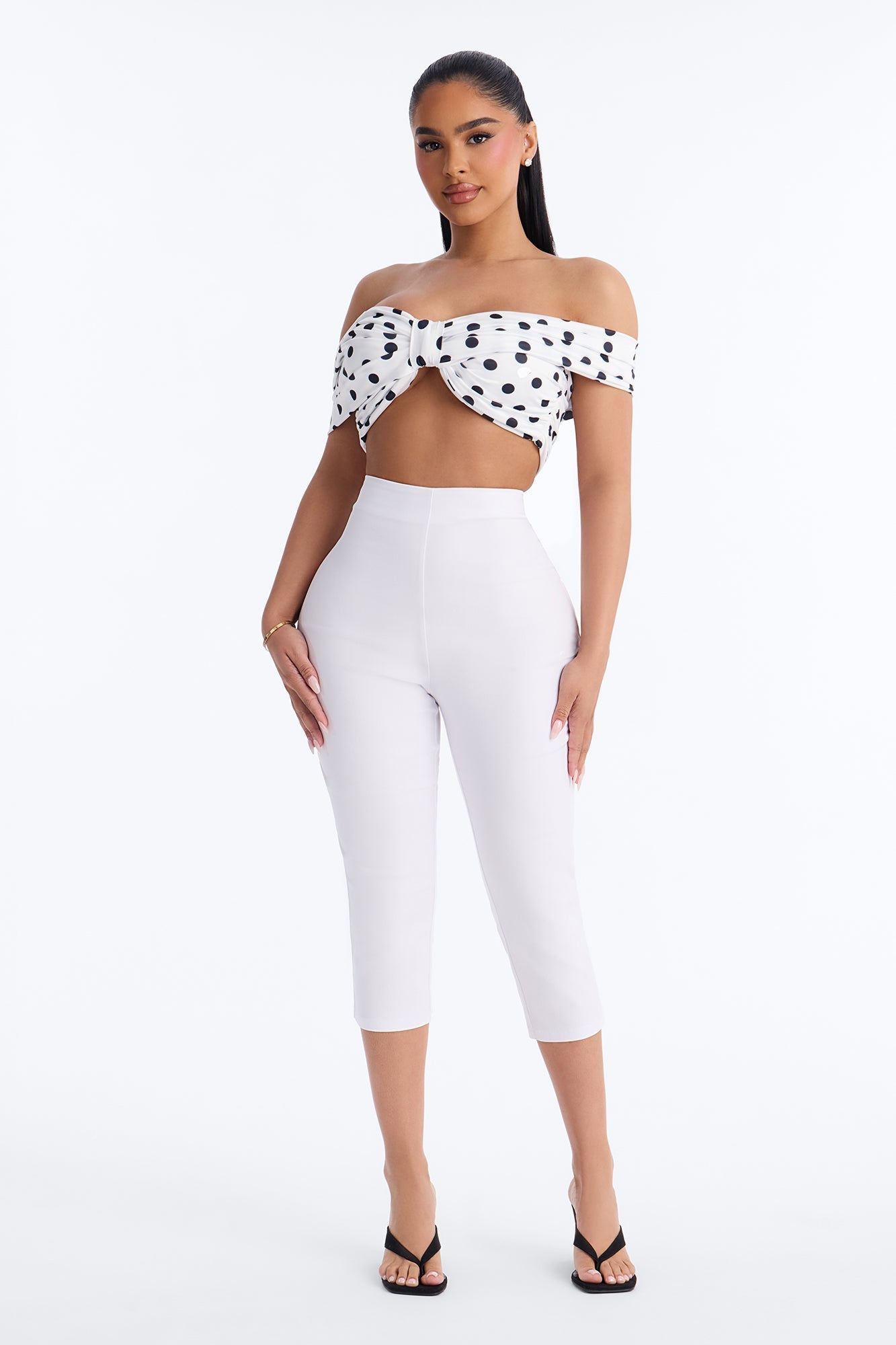 Just A Girl Capri Pant - White