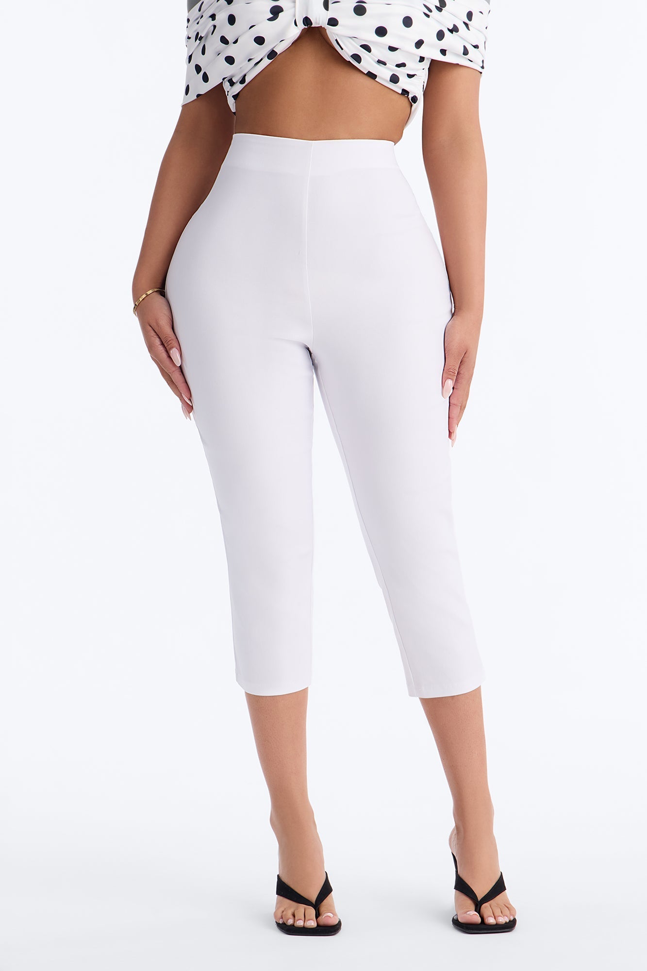 Just A Girl Capri Pant - White