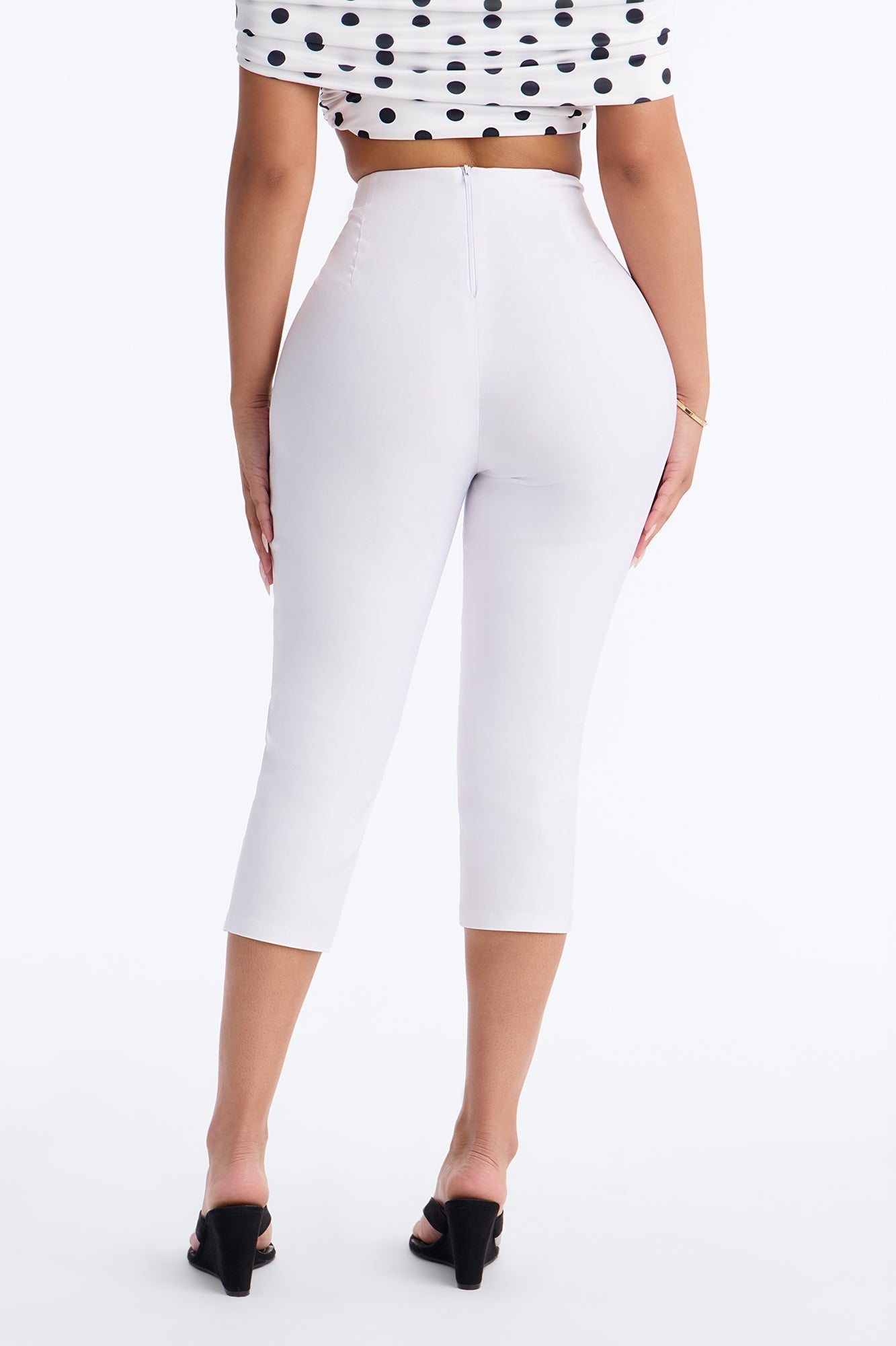 Just A Girl Capri Pant - White