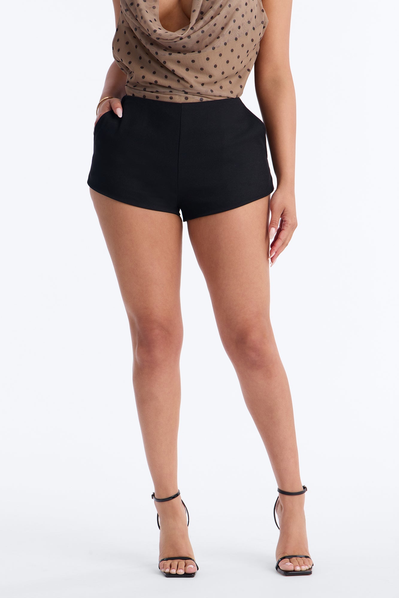 Lexi Linen Low Rise Micro Mini Short - Black Fashion Nova