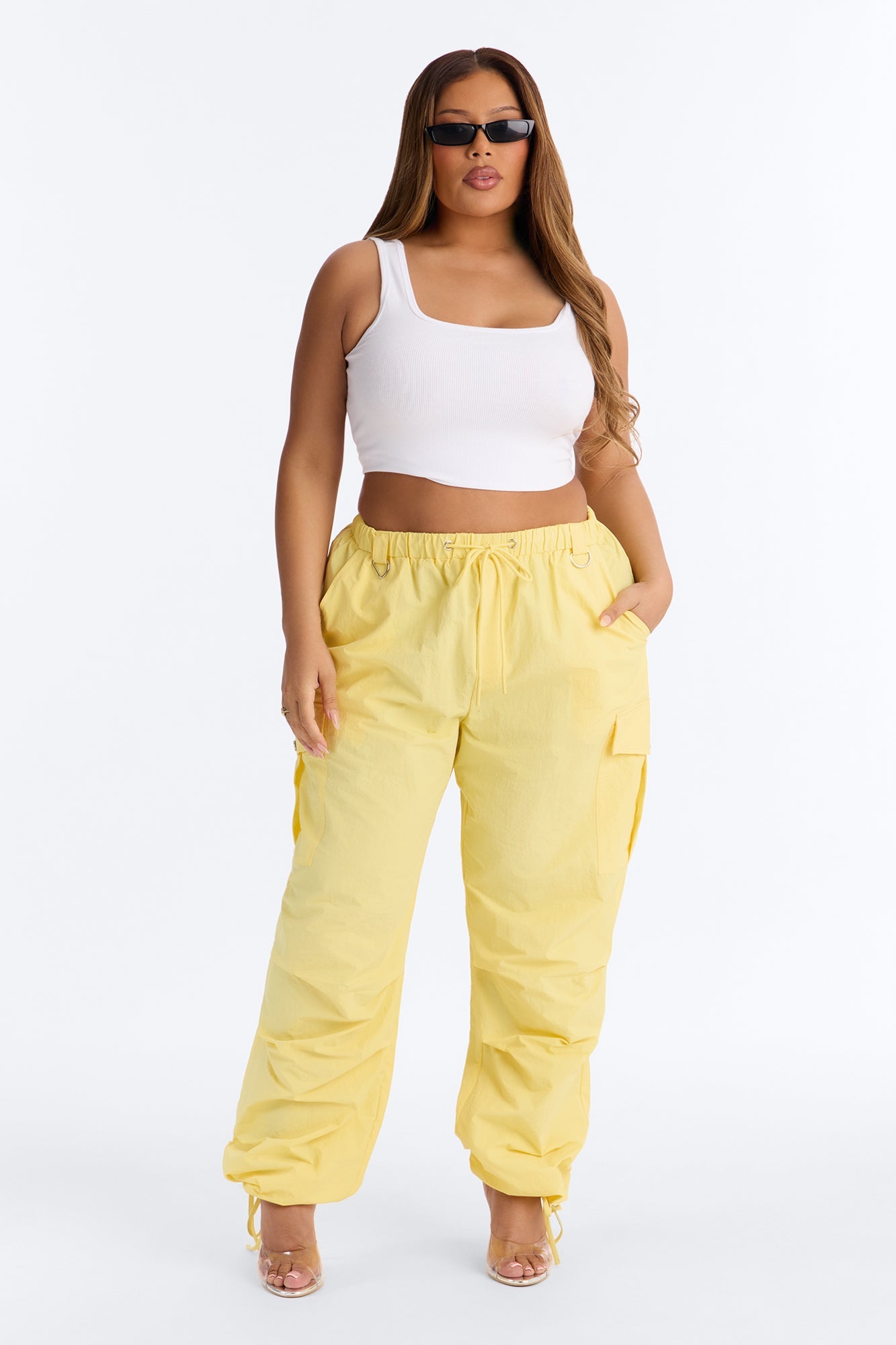 Girl Crush Parachute Pant - Yellow Fashion Nova