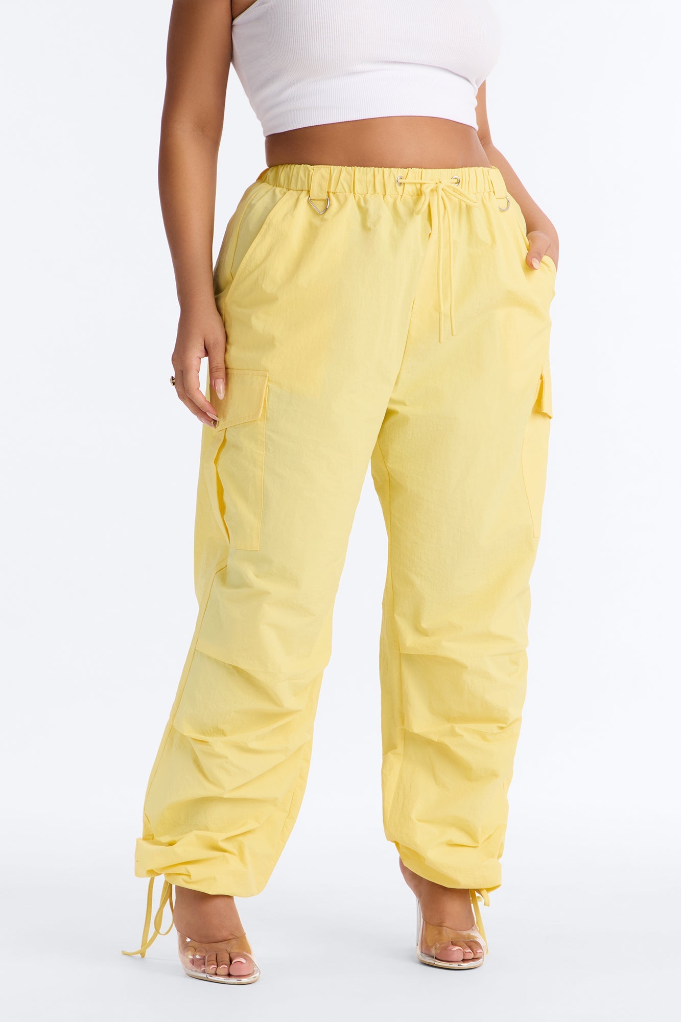 Girl Crush Parachute Pant - Yellow Fashion Nova
