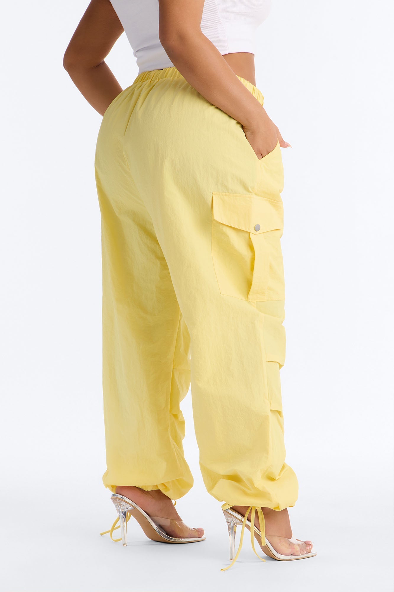 Girl Crush Parachute Pant - Yellow Fashion Nova