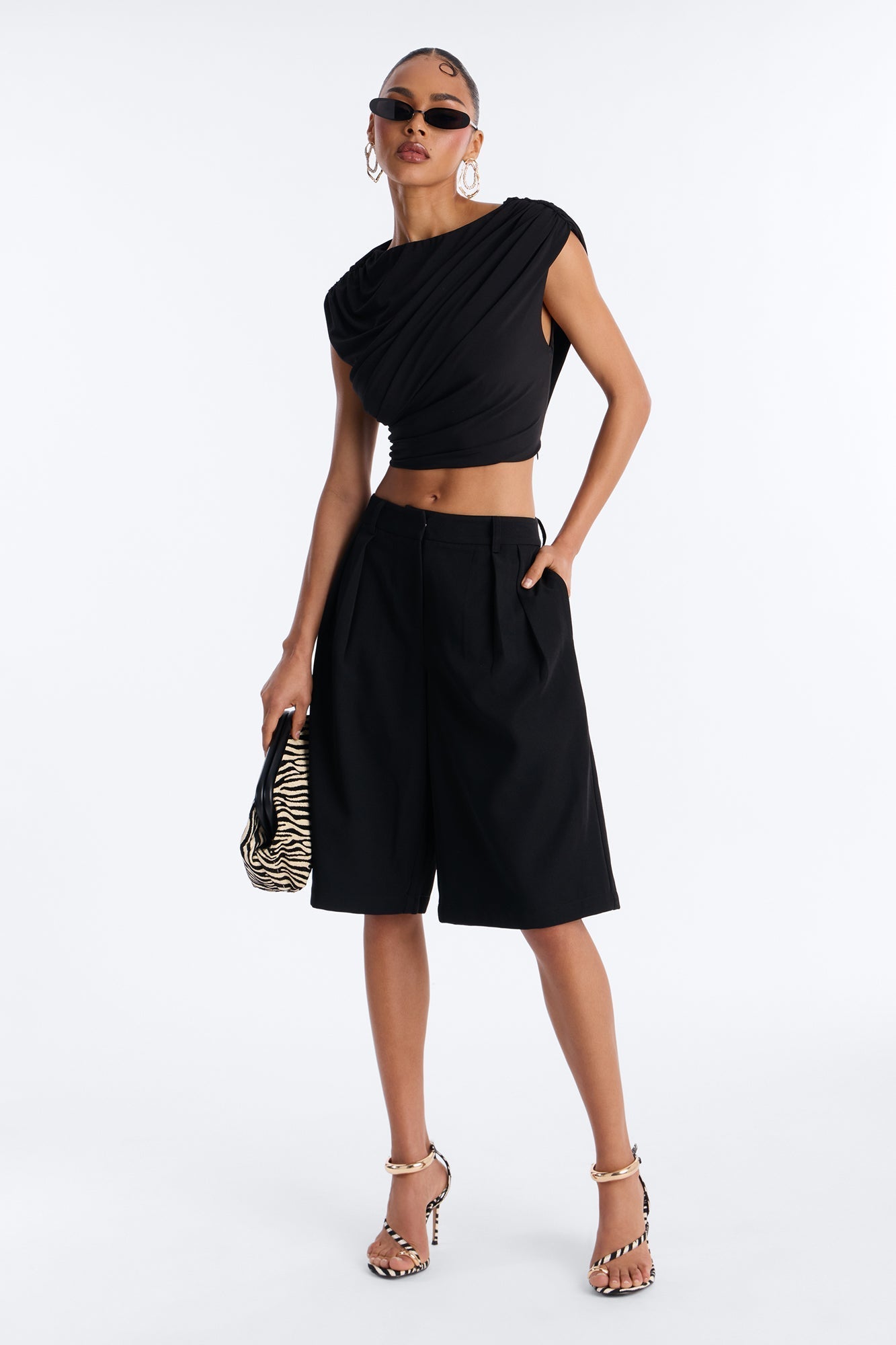 Effortless Muse Bermuda Short Set - Black