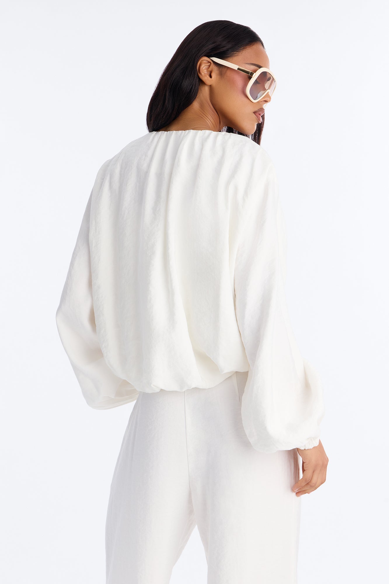 Calliope Linen Bubble Hem Cropped Jacket - Ivory Fashion Nova
