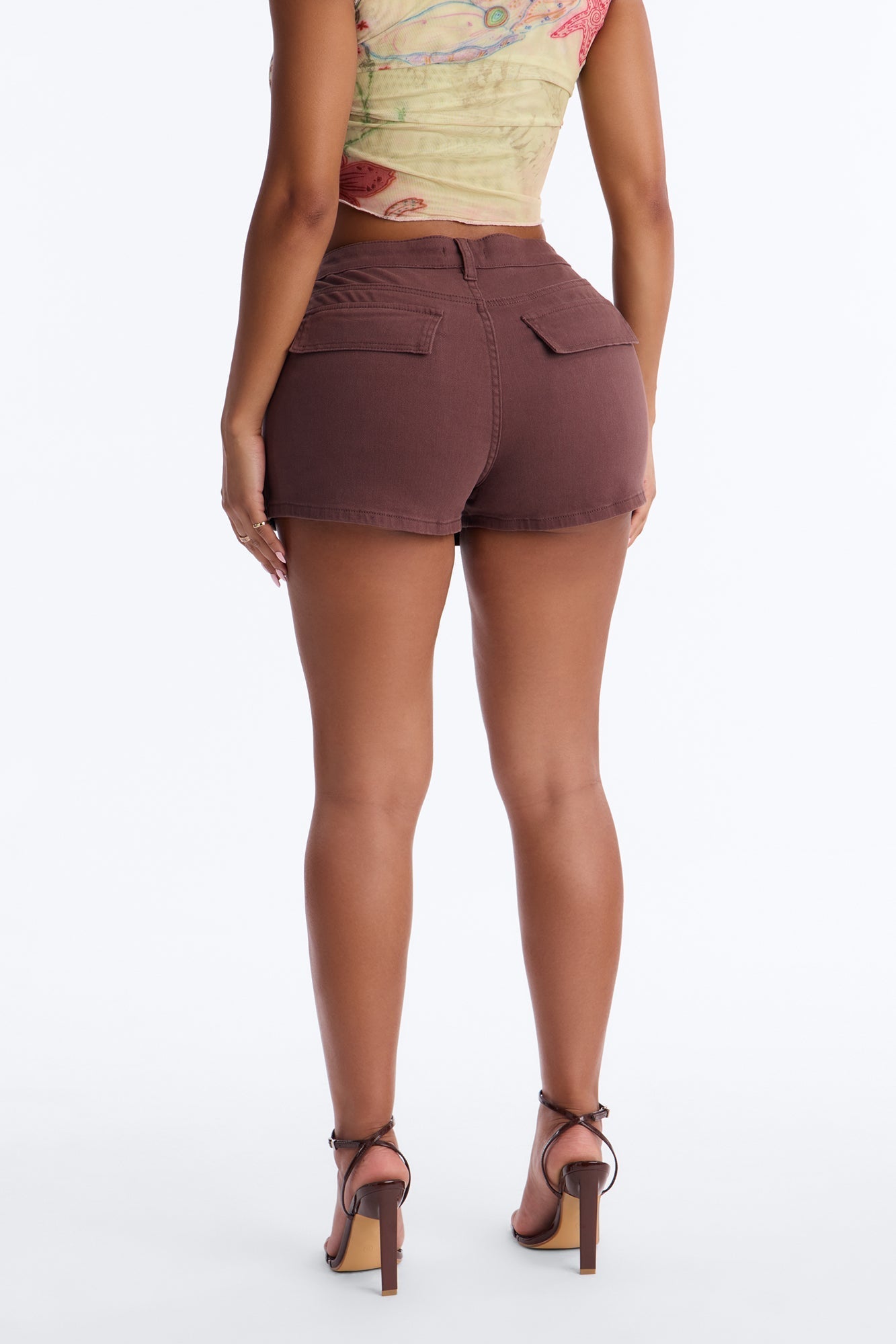 Feel The Pressure Cargo Mini Skort - Brown NEWFASHIONEDGE