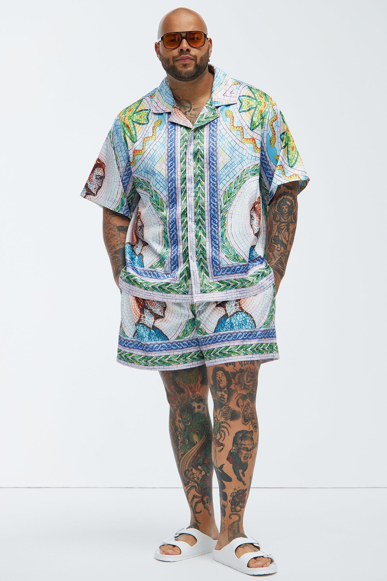 Atherton Mosaic Shirt - Blue/combo