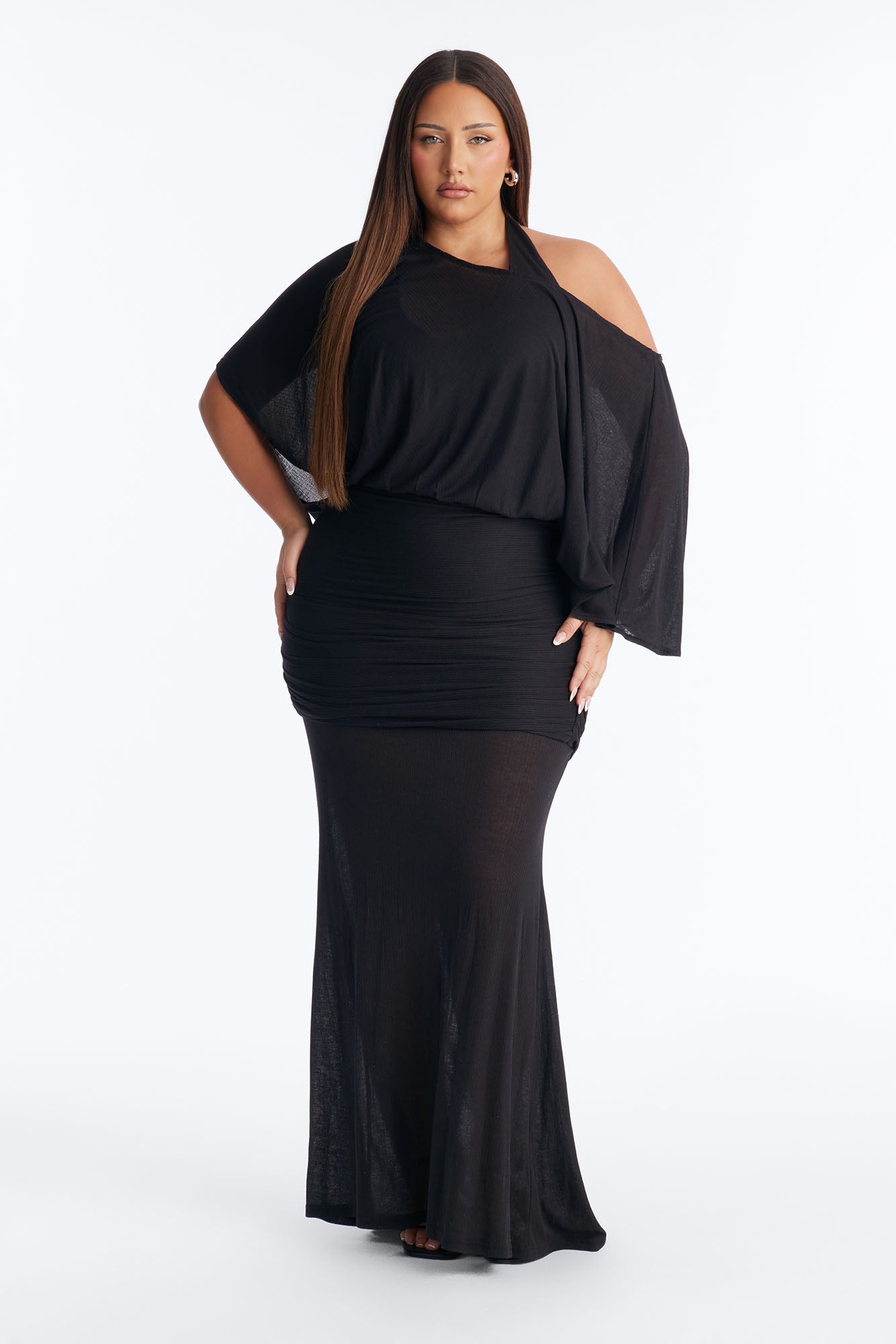 Softly Stunning Maxi Dress - Black NEWFASHIONEDGE