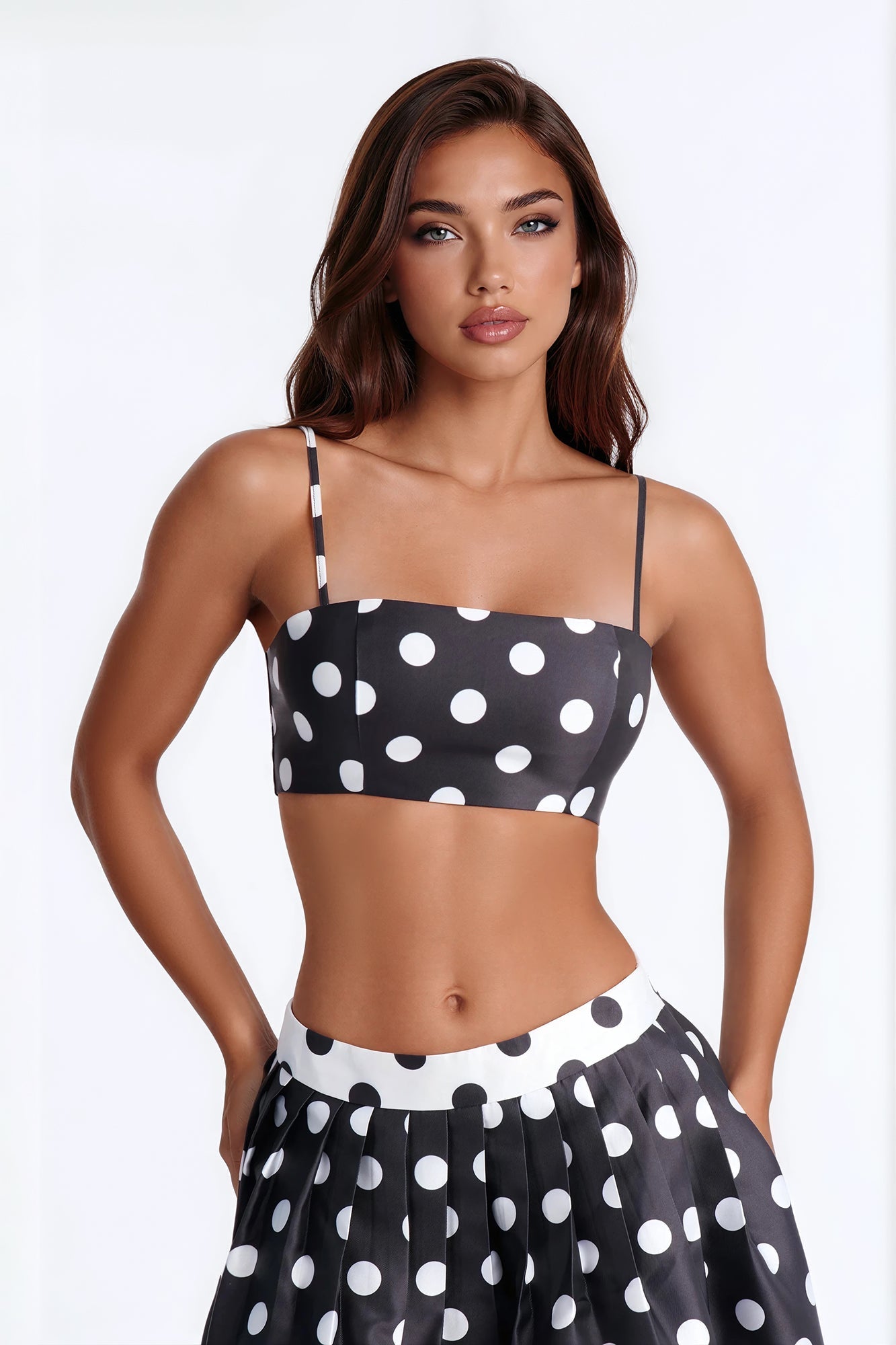 Marielle Polka Dot Top - Black/White NEWFASHIONEDGE