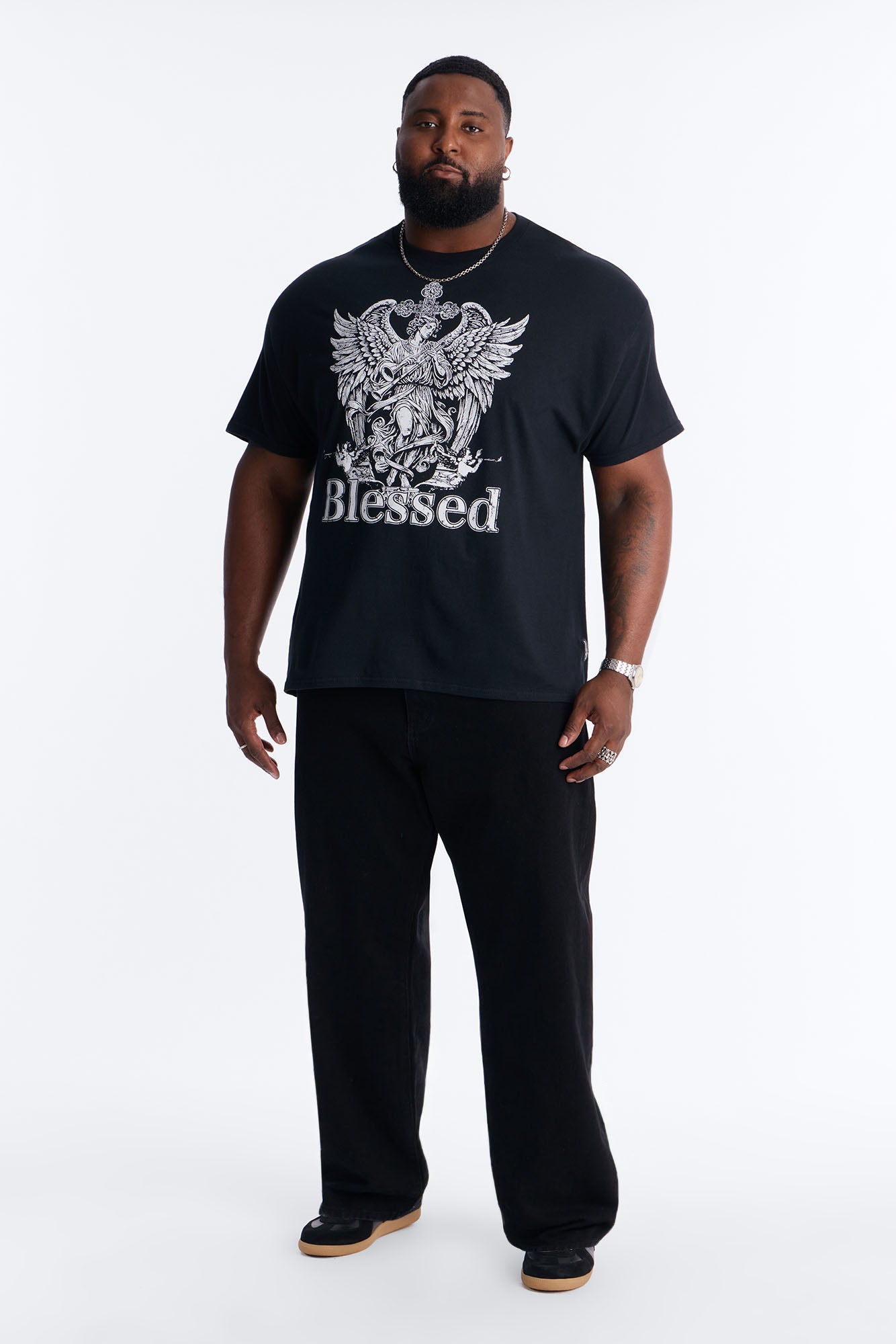 La Familia Blessed Angel Short Sleeve Tee - Black