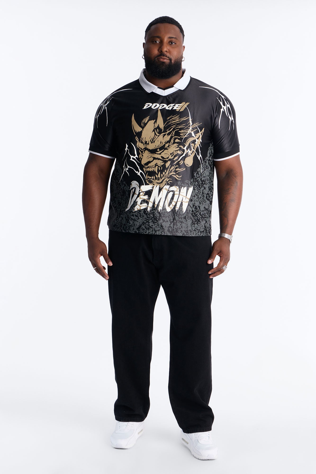Dodge Demon Soccer Jersey Tee - Black