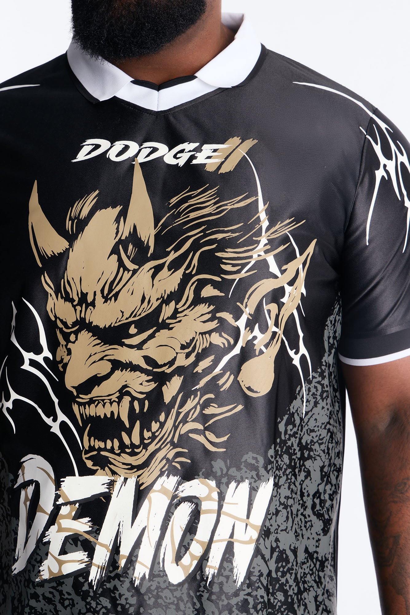 Dodge Demon Soccer Jersey Tee - Black