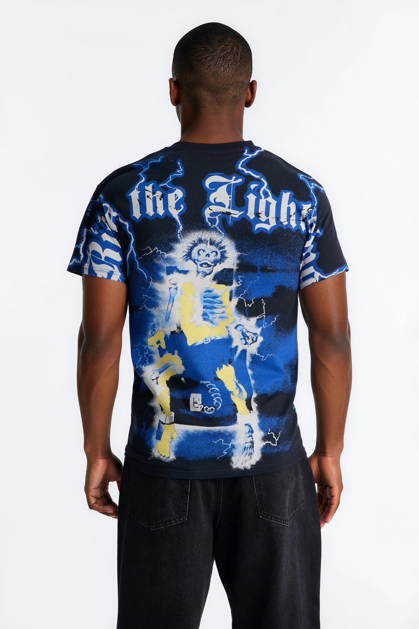 Metallica Ride The Lightning All Over Print Short Sleeve Tee - Black