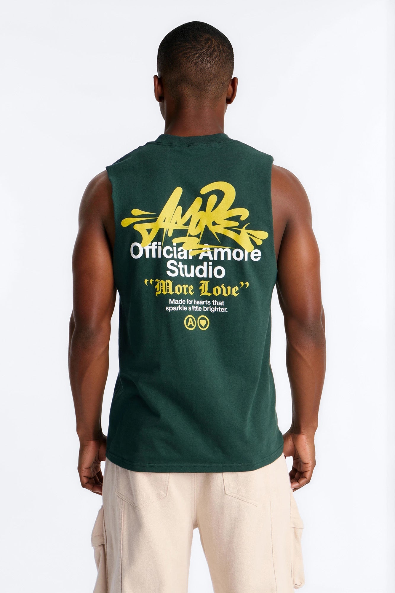 Amor Studio More Love Muscle Tee - Green