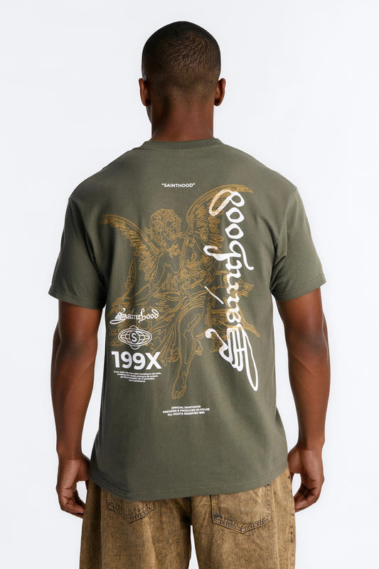 Sainthood Worldwide 199X Oversized Short Sleeve Tee - Green