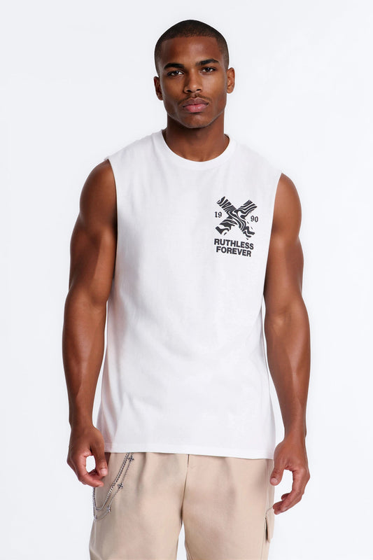 Ruthless Forever 1990 Oversized Short Sleeve Tee - White