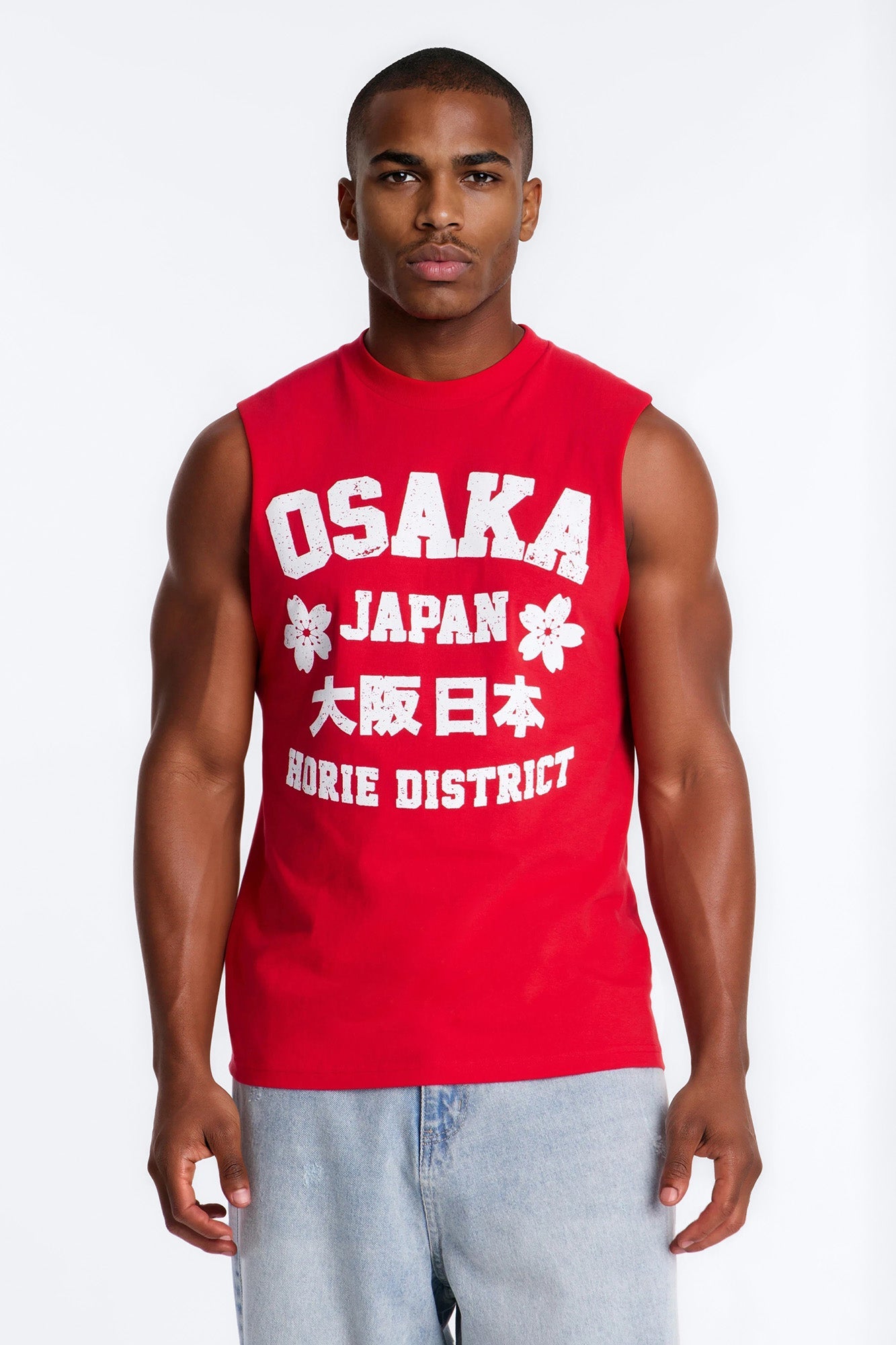 Osaka Japan Muscle Tee - Red