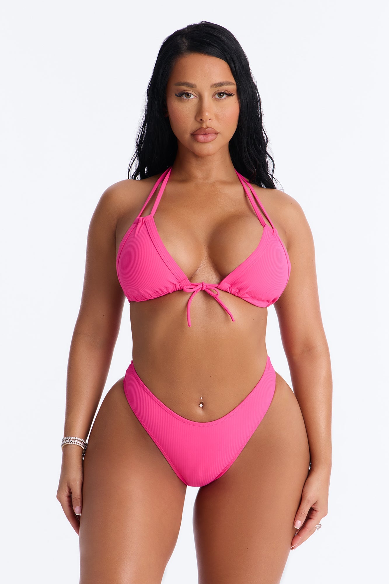Poolside Sipping Bikini - Fuchsia Fashion Nova