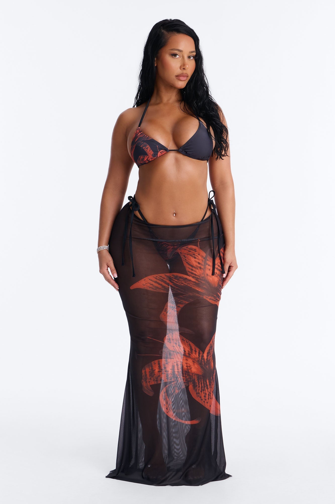 Sure Thing Bikini And Sarong - Black NEWFASHIONEDGE