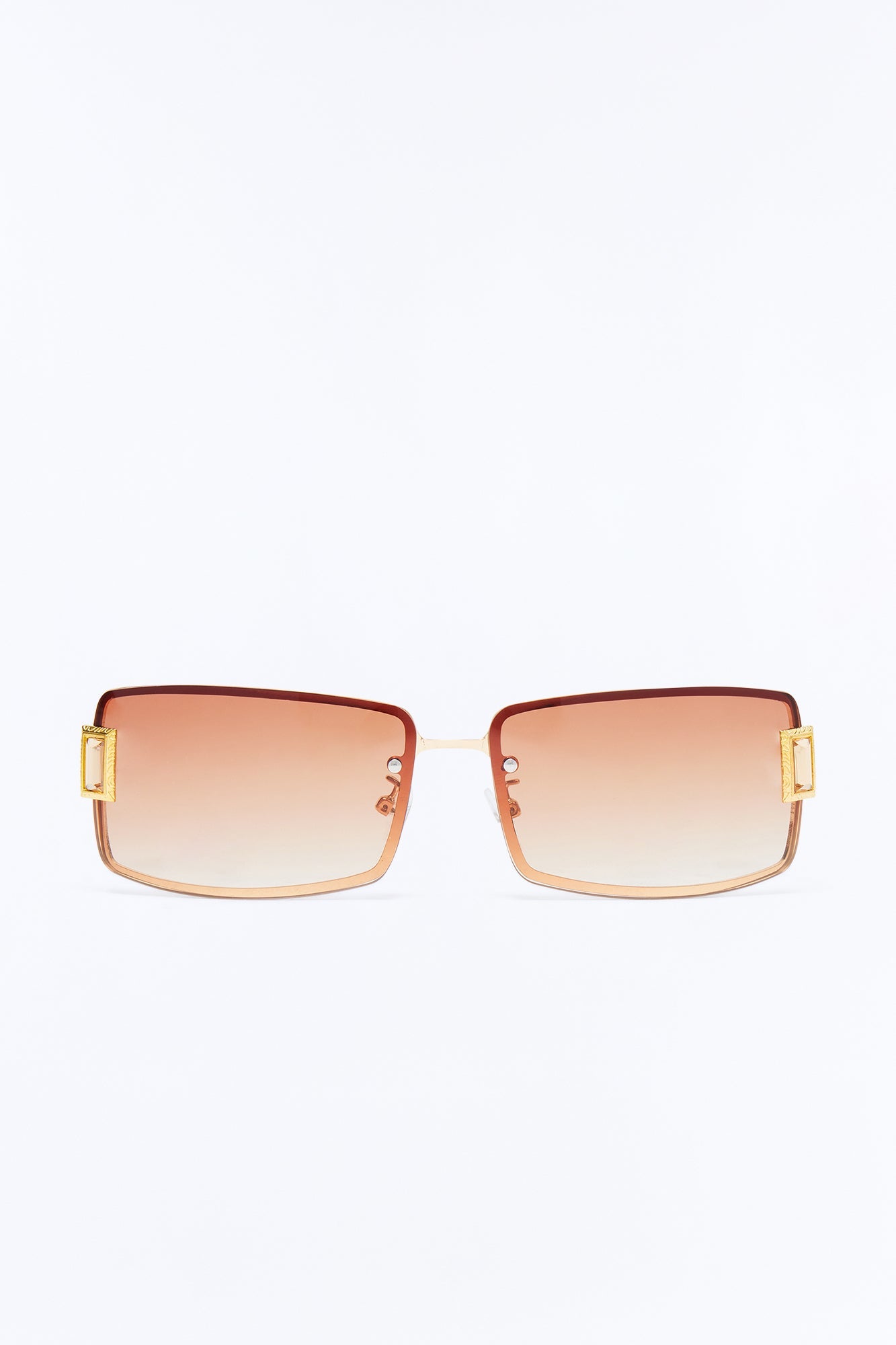 Gridlock Steel Square Sunglasses - Brown
