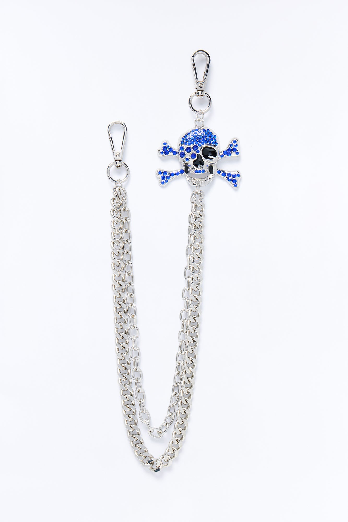 Danger In Sight Layered Pant Chain - Silver