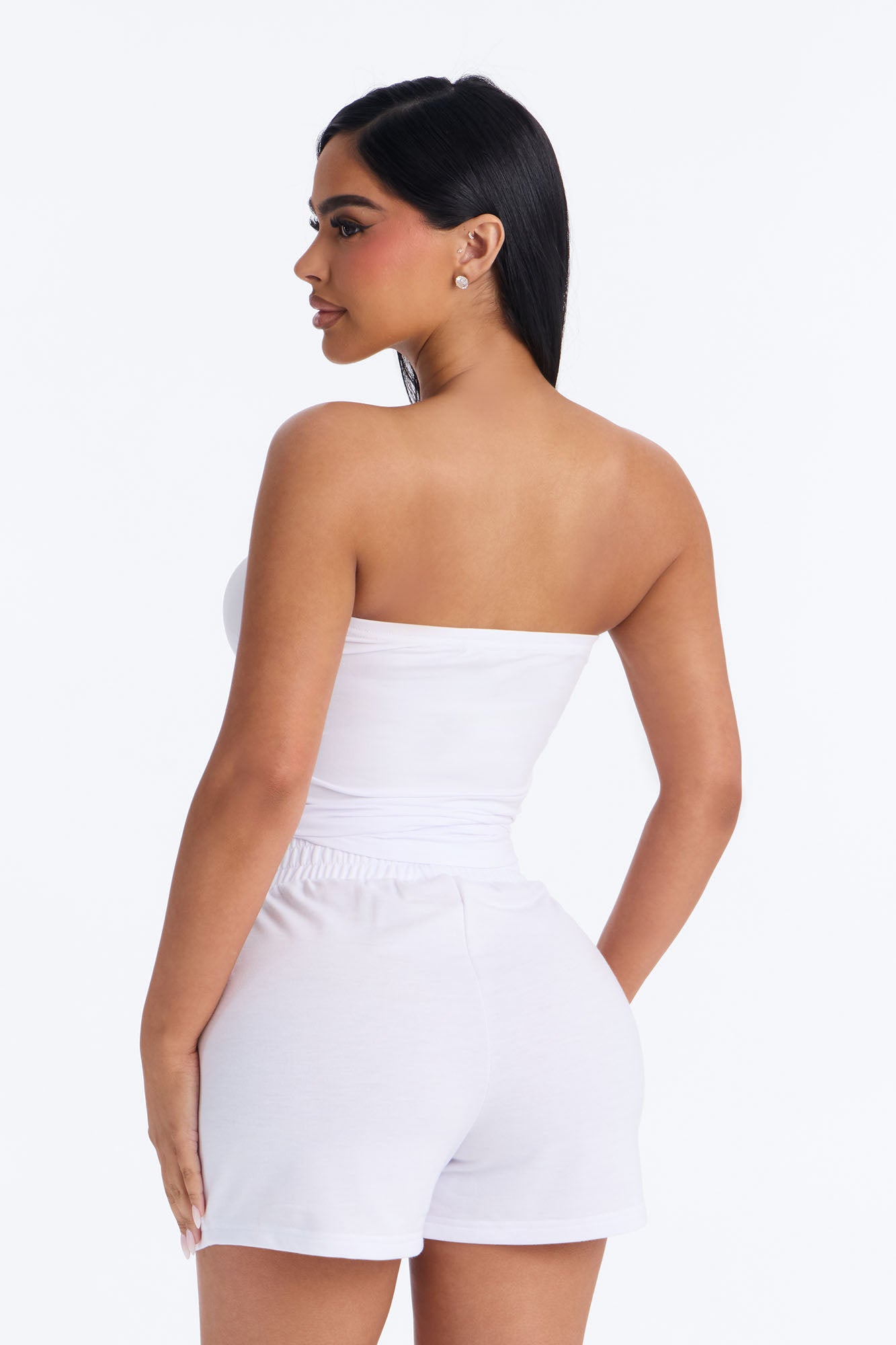 Denise Tube Top Short Set - White NEWFASHIONEDGE