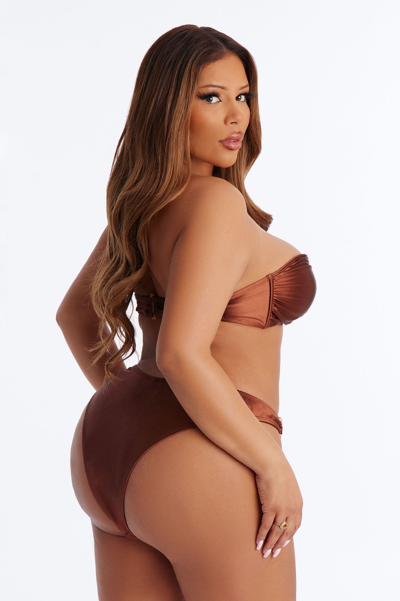 Beach Waves Ringing Swim Sunsuit - Bronze