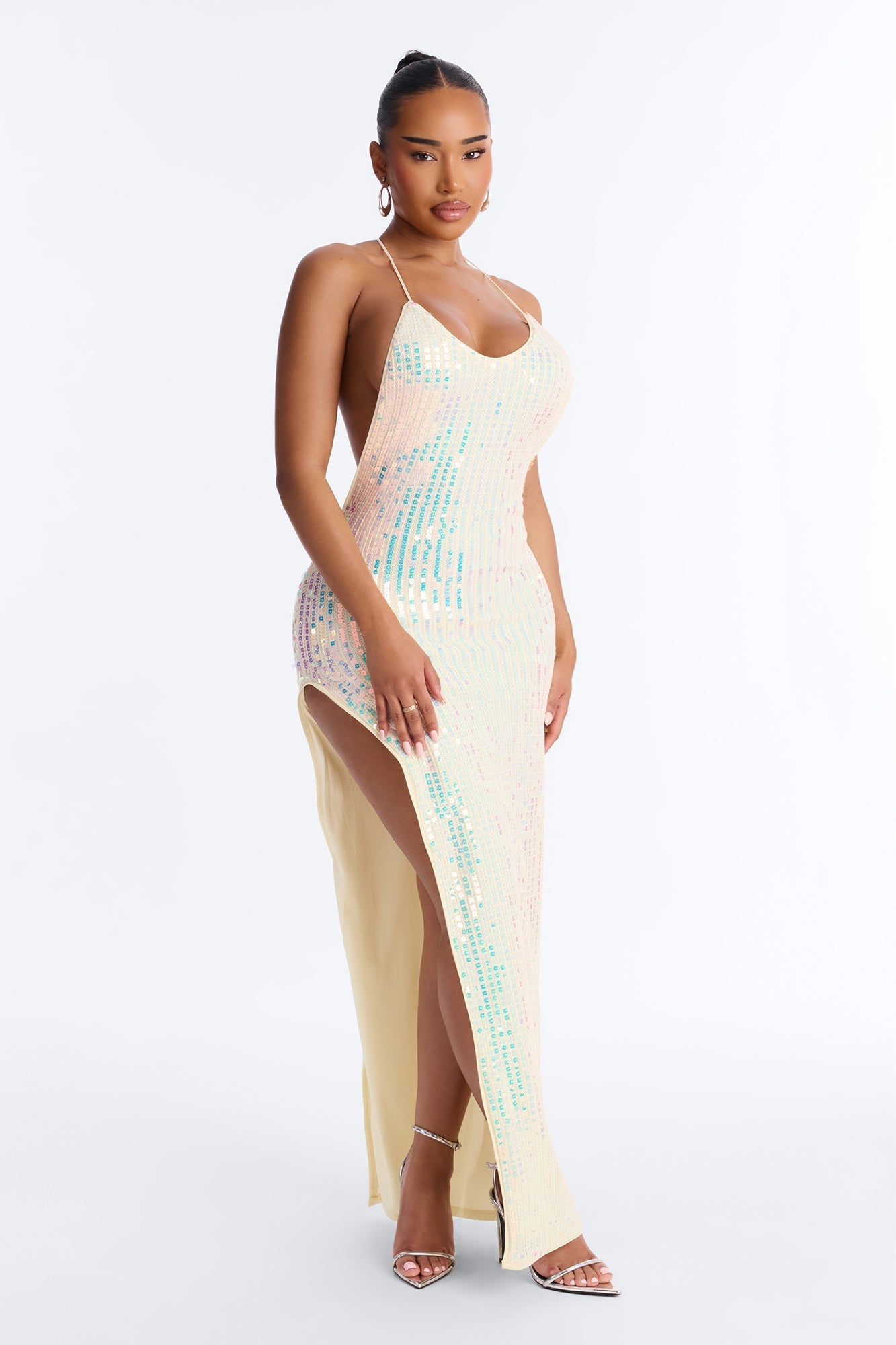 Island Stardust Crochet Maxi Dress - Cream NEWFASHIONEDGE