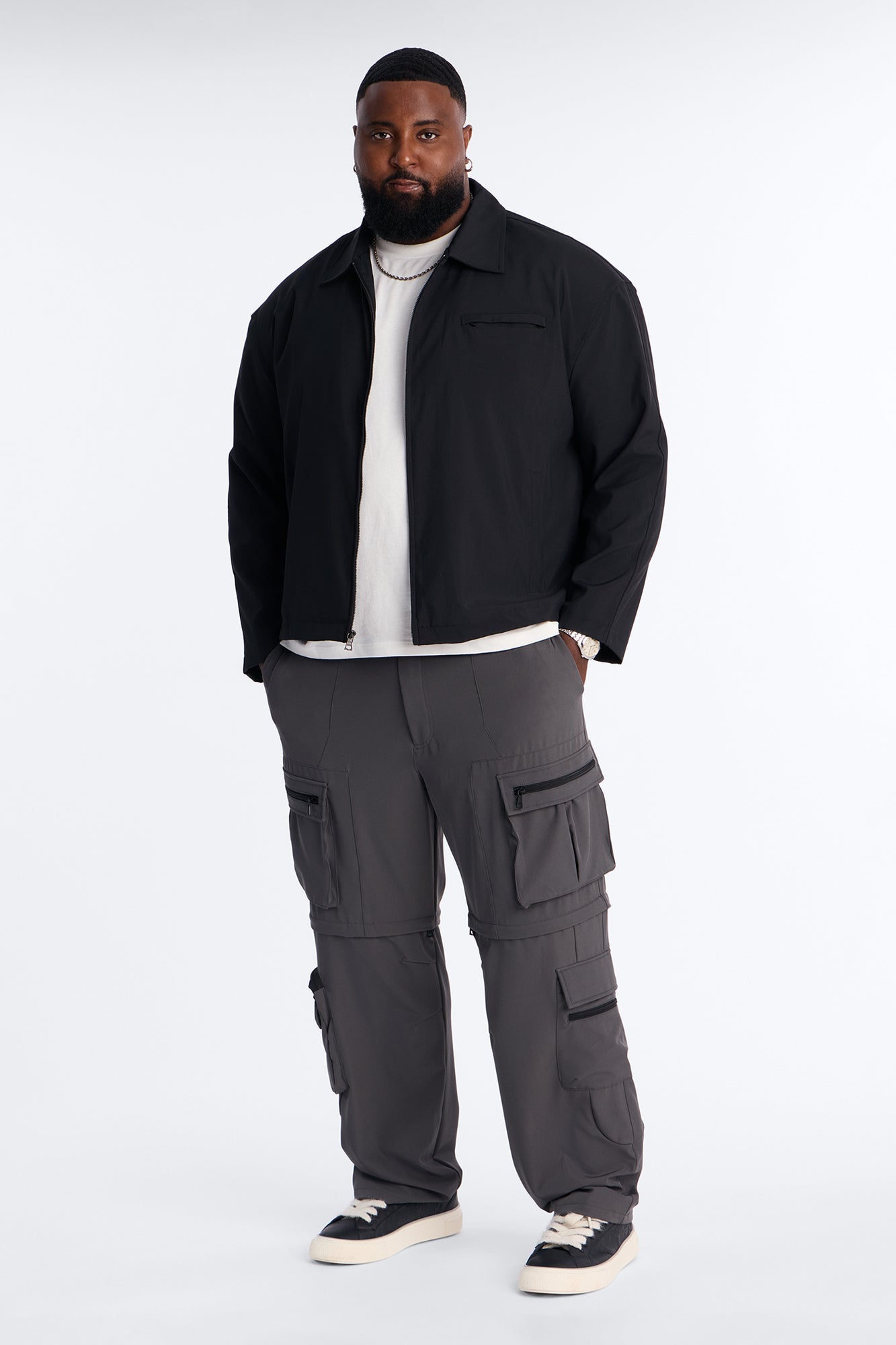 Straight Convertible Turning Point Utility Cargo Pant - Grey