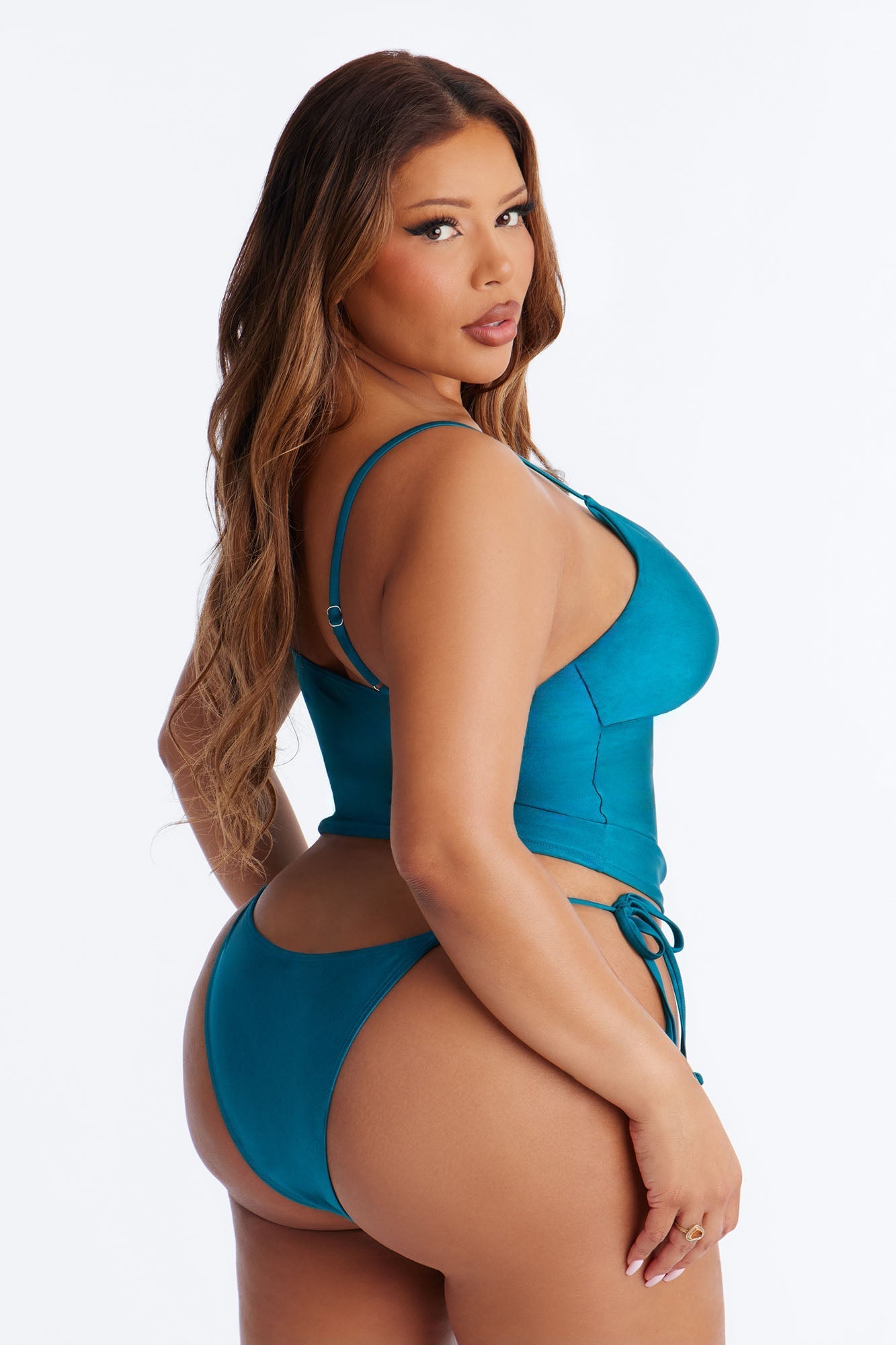 Kendall 2 Piece Tankini Set - Teal NEWFASHIONEDGE