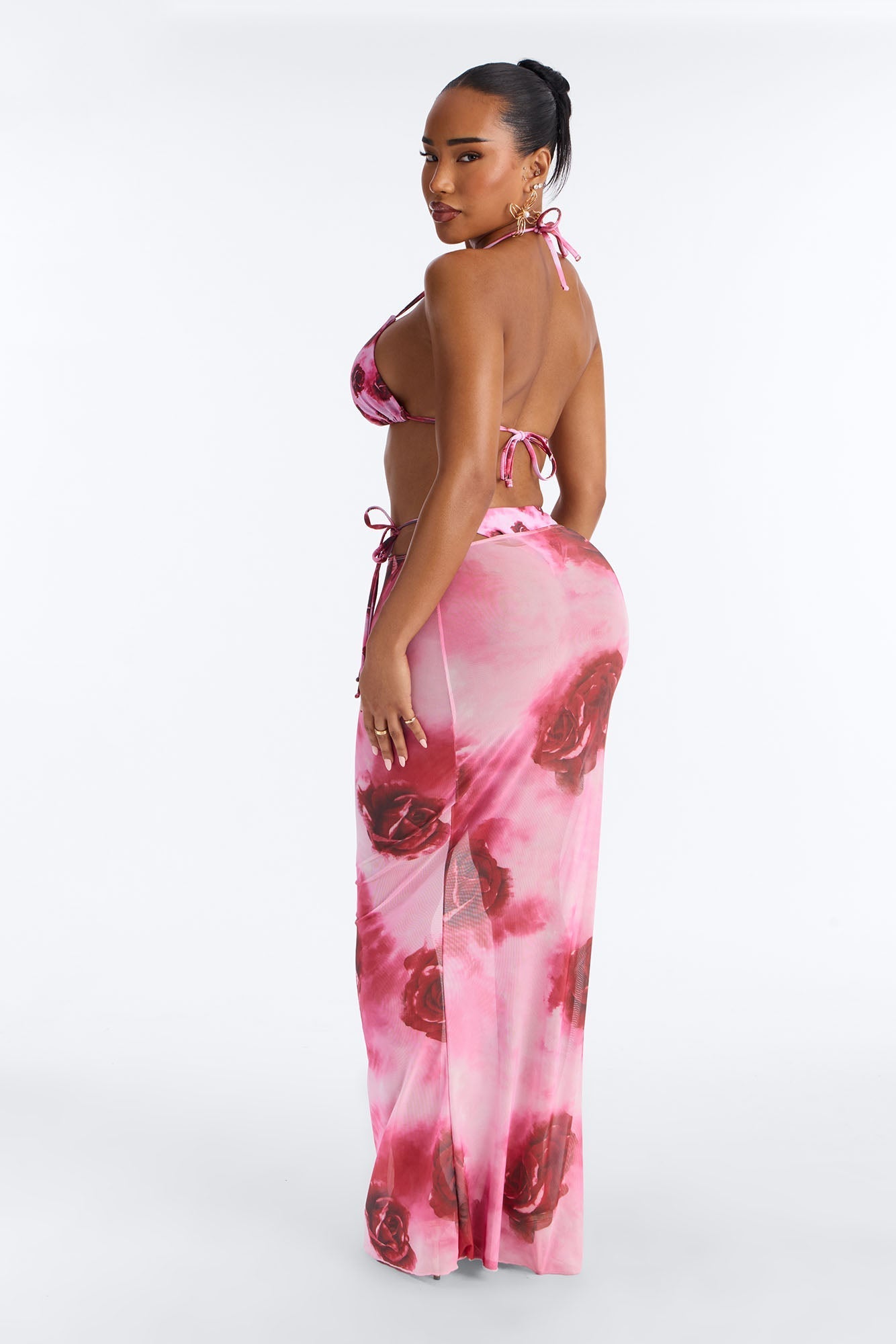 Crushing On You Bikini And Sarong - Pink/combo NEWFASHIONEDGE