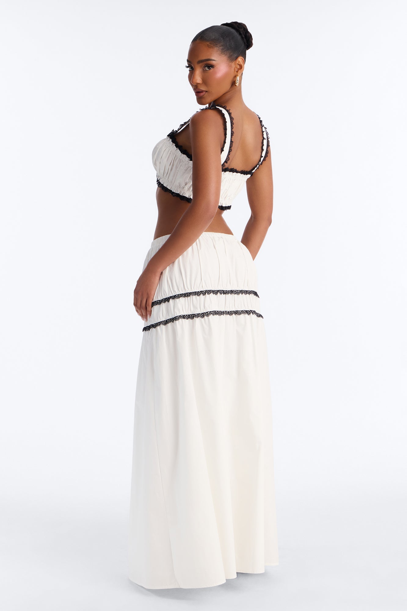 Wildflower Maxi Skirt Set - White