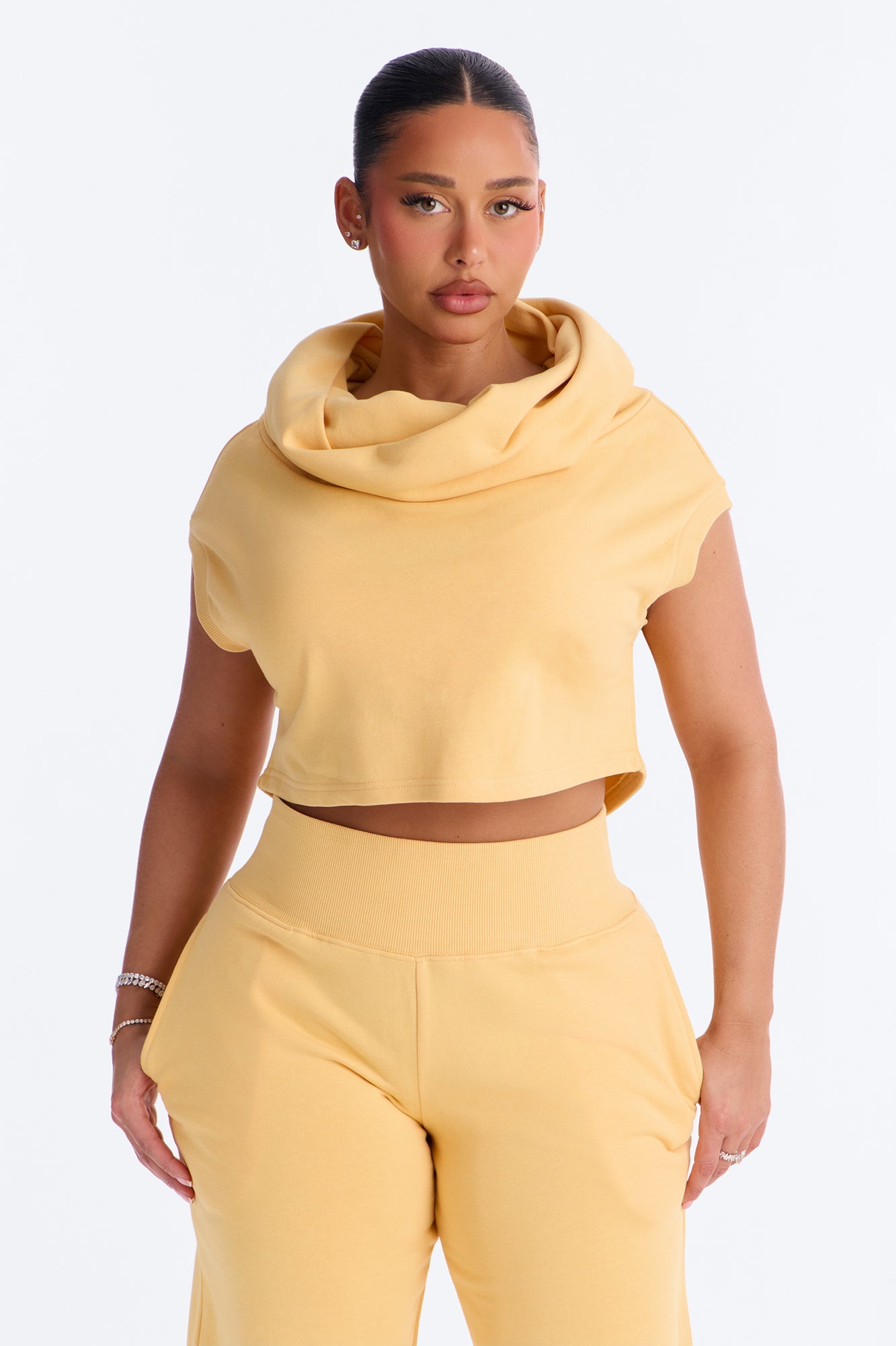 Alexa Wide Leg Pant Set - Yellow