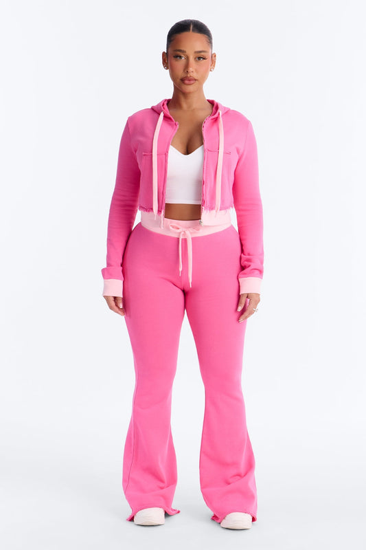 Keeping Up With Me Pant Set - Pink