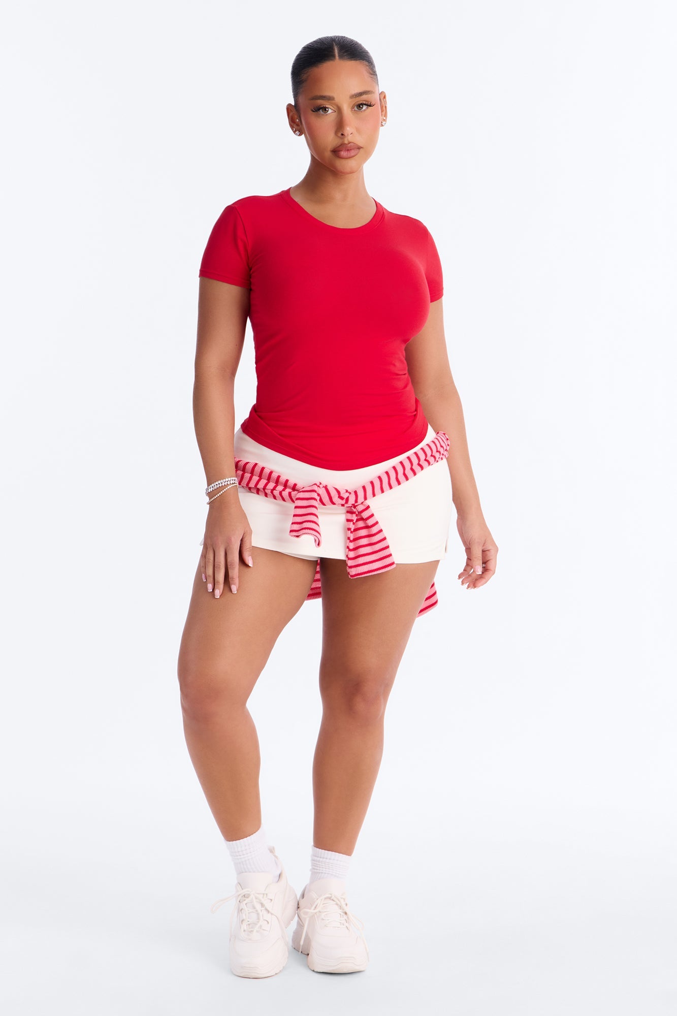 Camilla Classic Fit Crew Neck Tee - Tomato Red