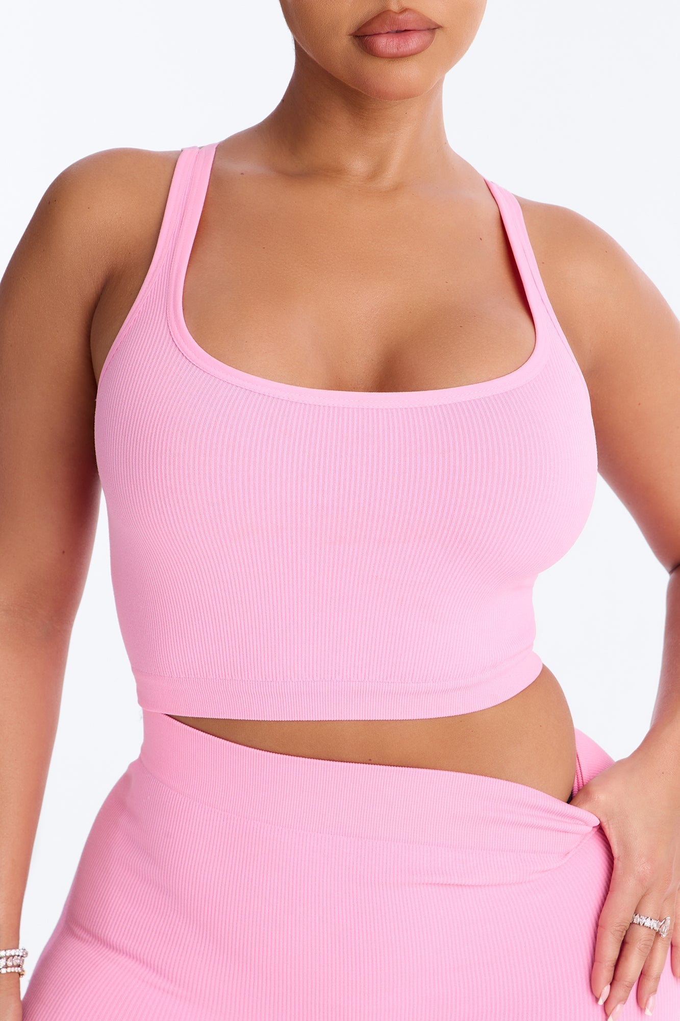 Core Power Seamless Biker Short Set - Pink