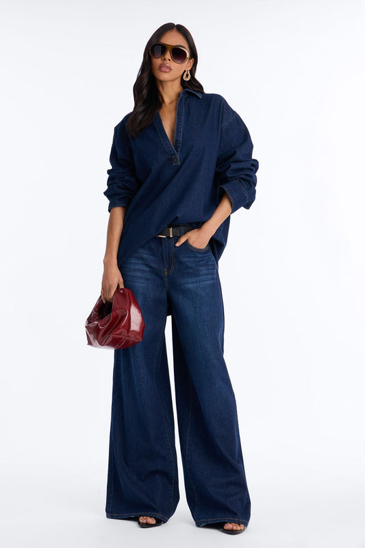 Blue Jean Baby Pant Set - Dark Wash NEWFASHIONEDGE