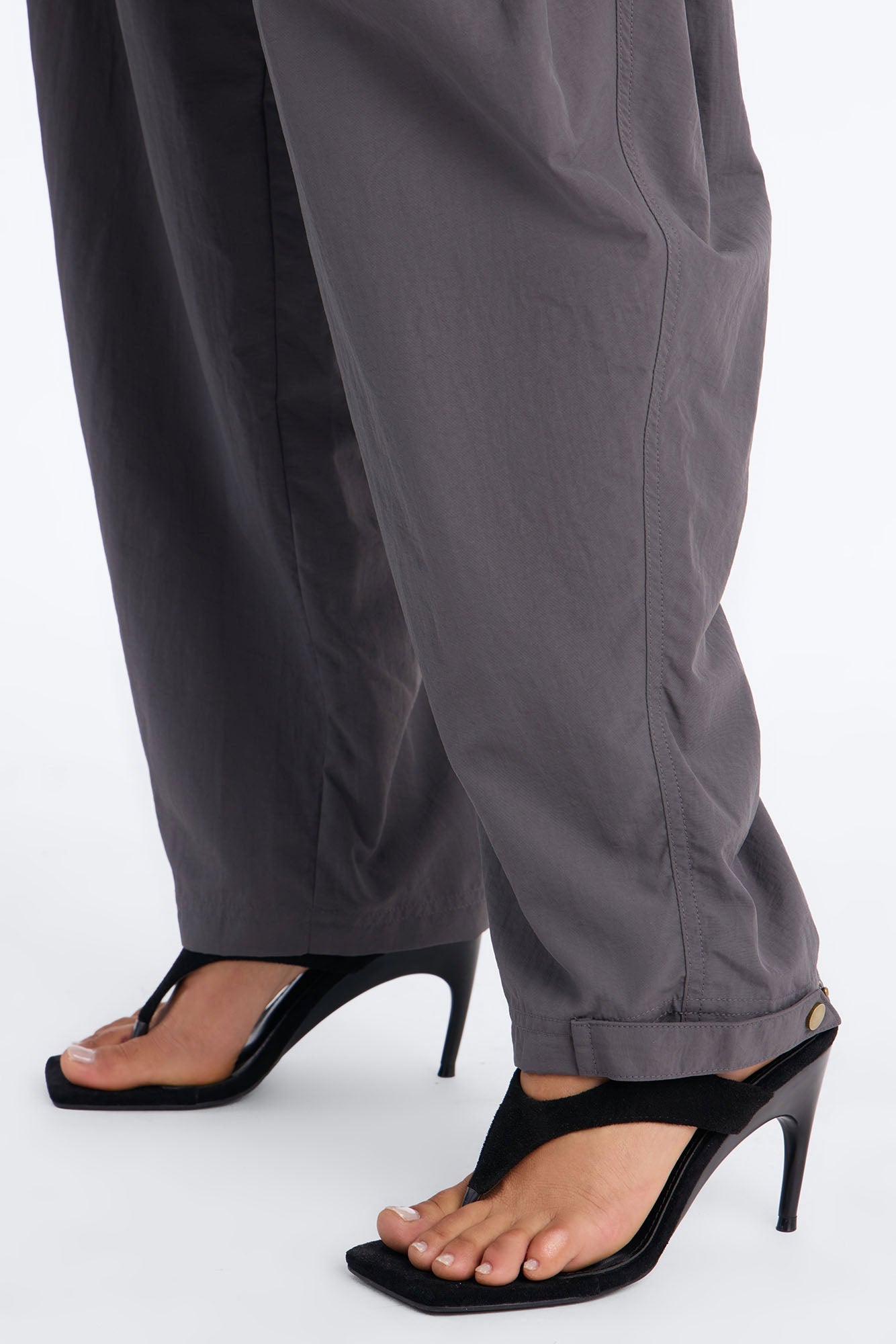 Nylon Windbreaker Pant - Charcoal