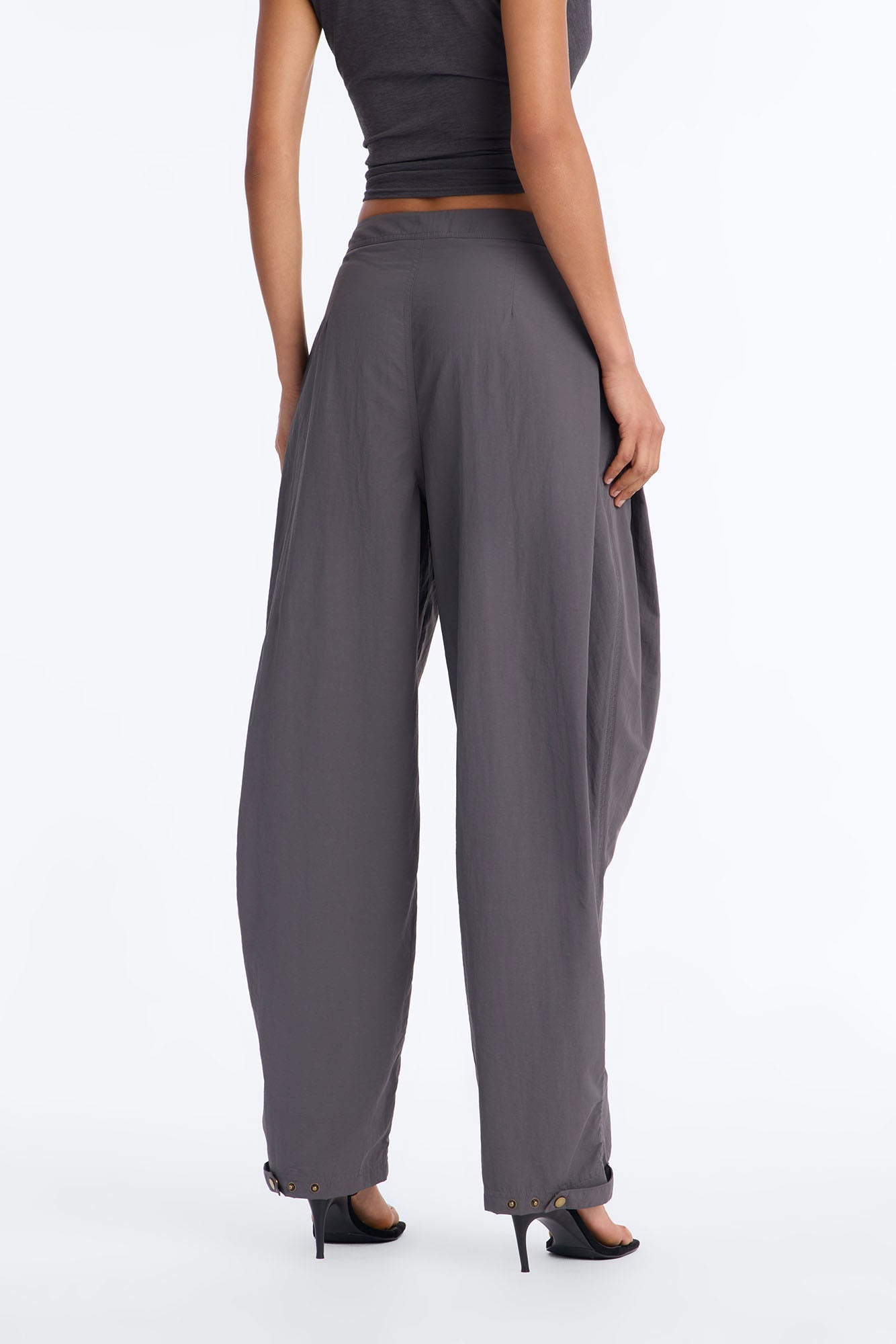 Nylon Windbreaker Pant - Charcoal