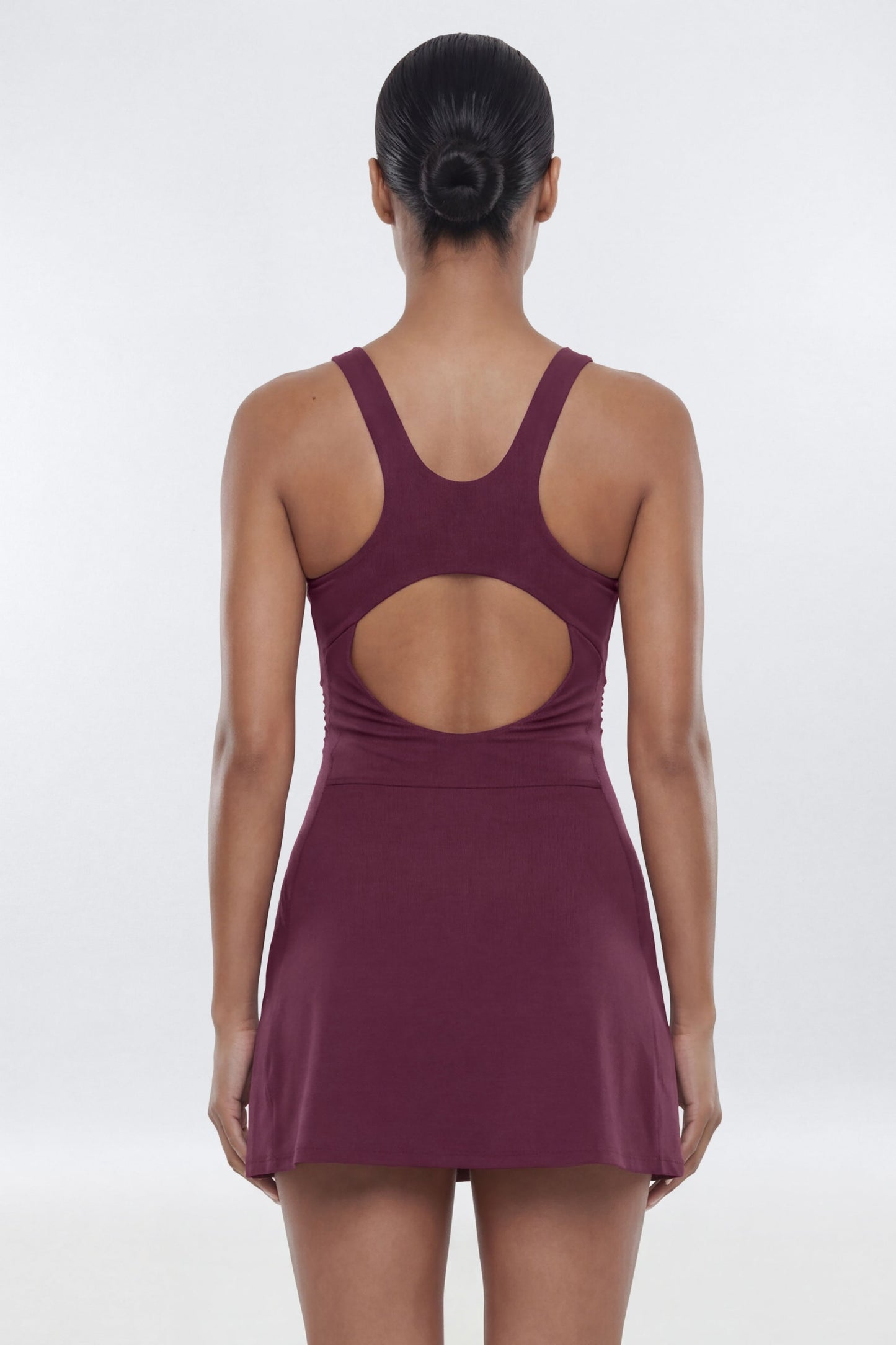 ButterSoft™ Cut Out Racerback 2-in-1 Active Dress - Merlot