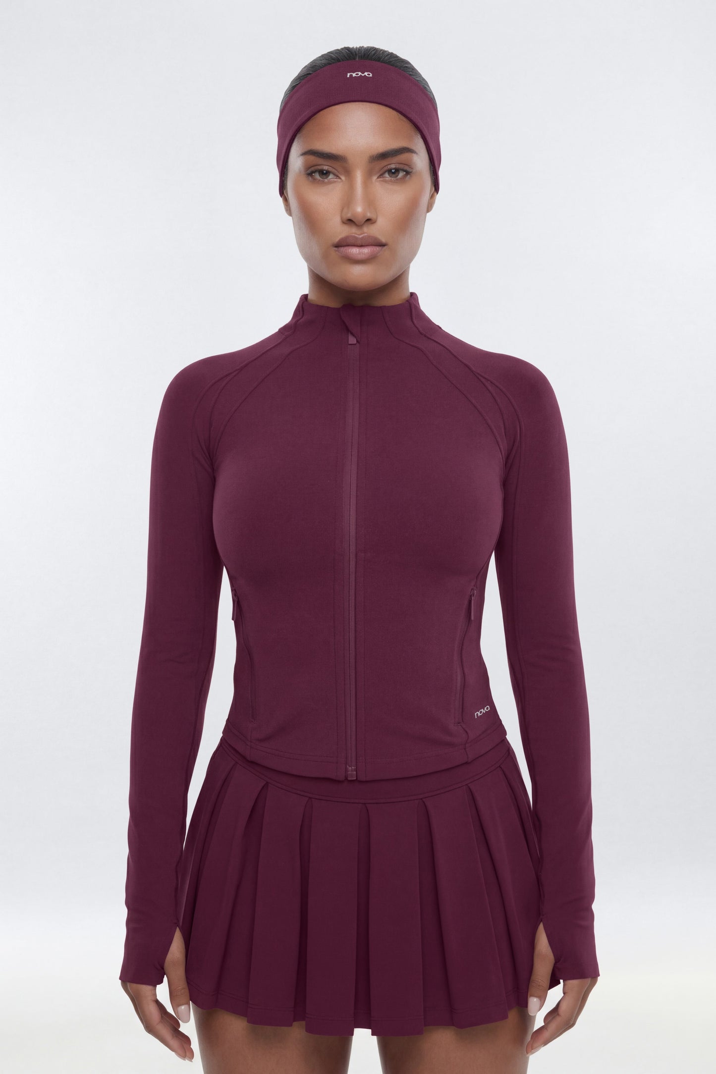 ProStretch™ Front Zip Sports Jacket - Merlot
