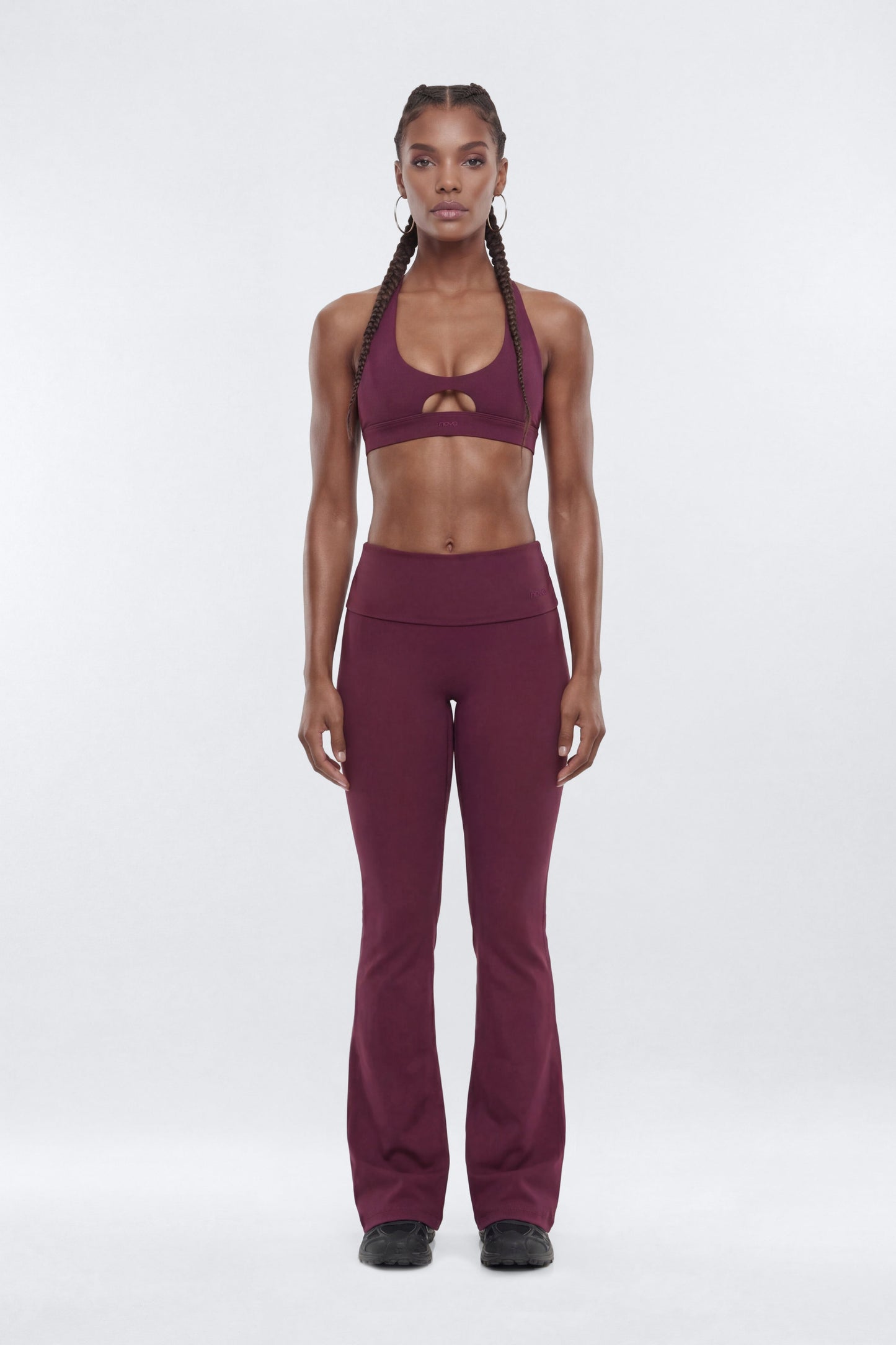 ButterSoft™ 33″ Low Rise Foldover Flare Legging - Merlot